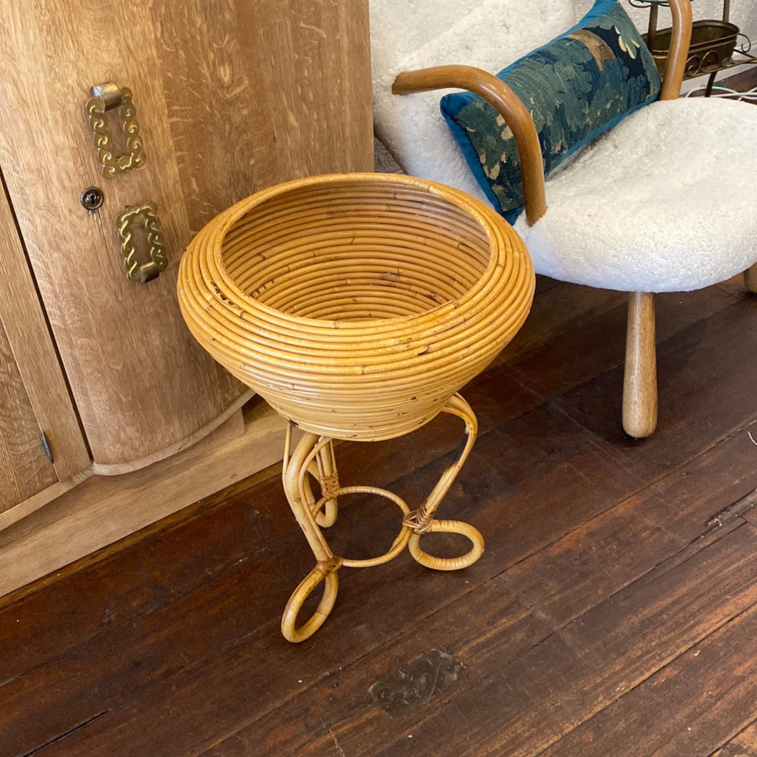 Italian 1960s Bamboo plant holder