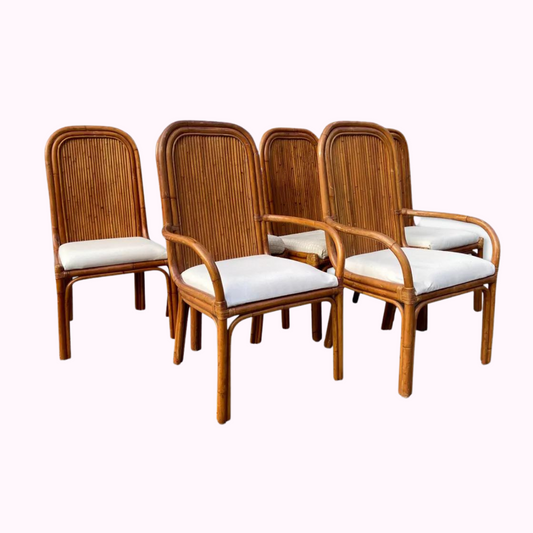 1960s Bamboo Italian chair  set
