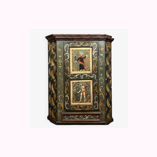 1680 Swiss Hand Painted Cabinet