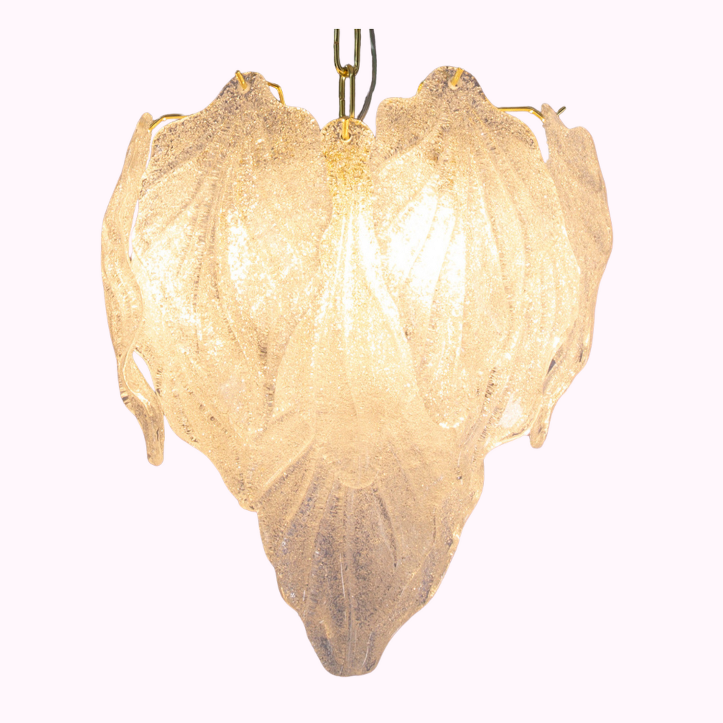 Small Leaf Murano Chandelier