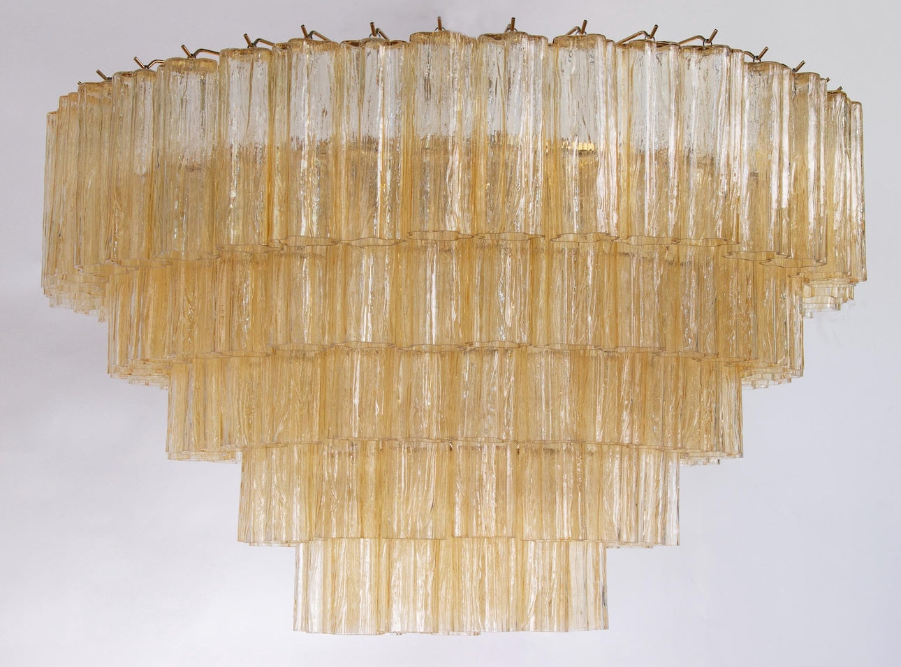 Large Ceiling Lamp with Murano Glass Tronchi