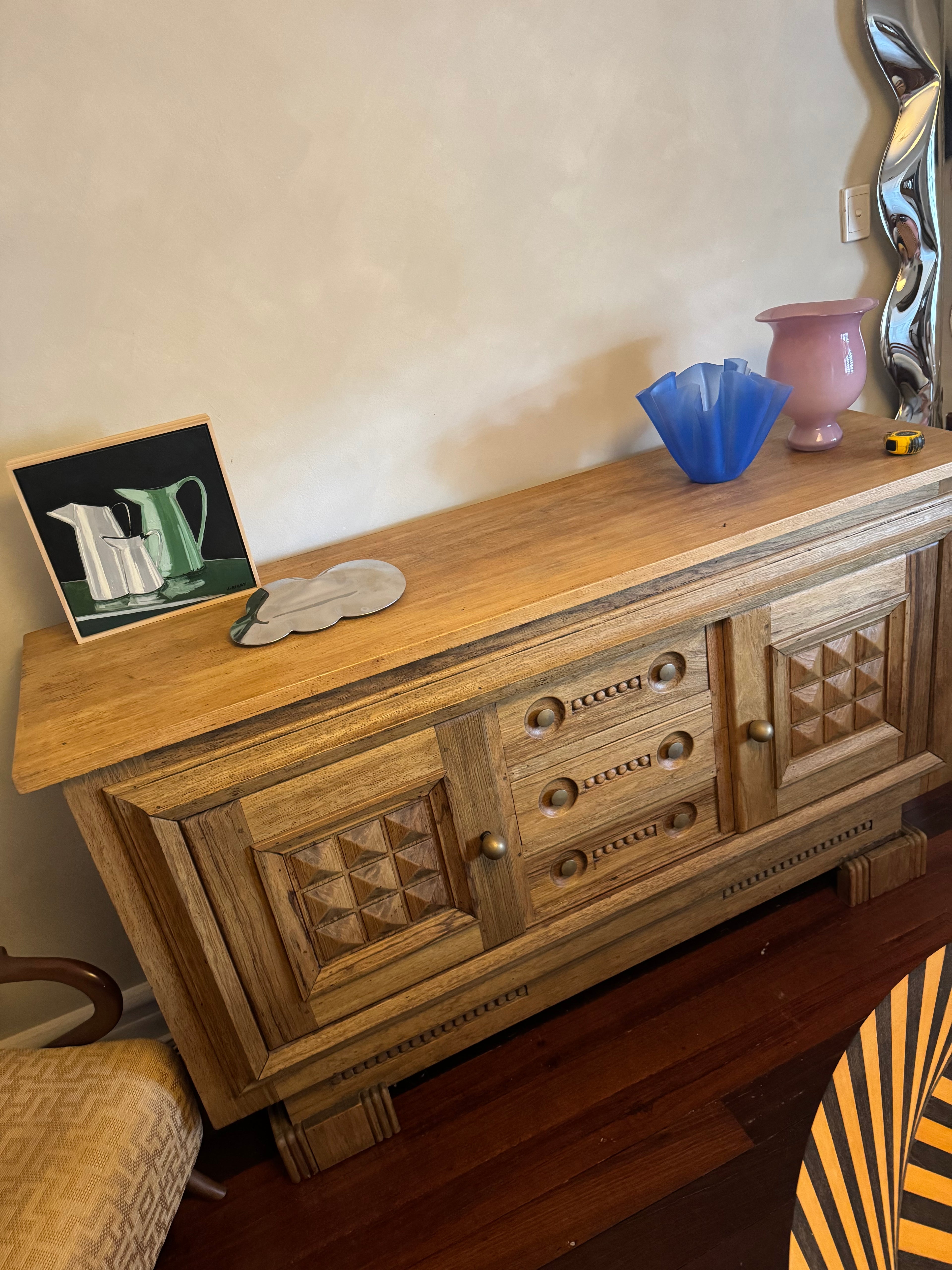Charles Dudouyt French Oak Buffet, 1930s France