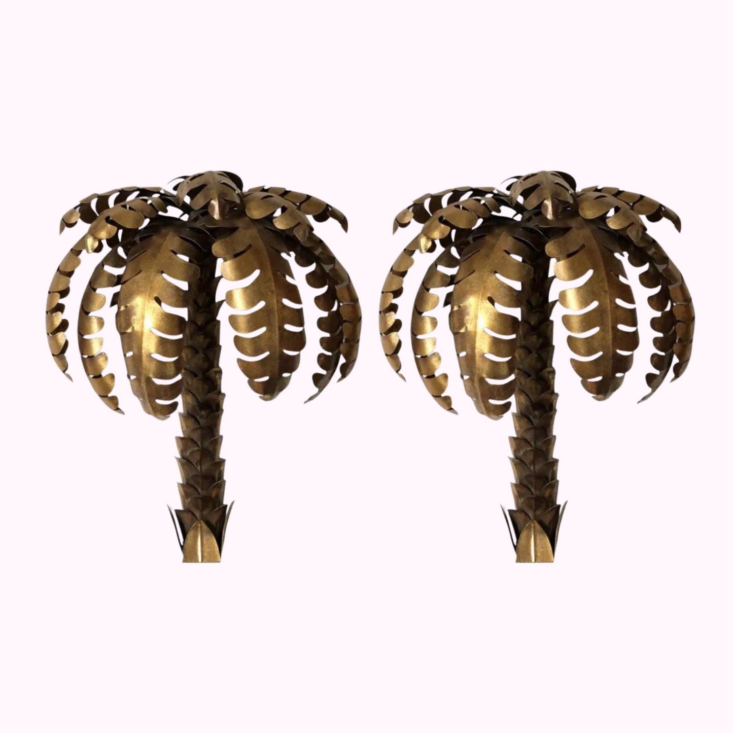 1970s Italian Metal Palm Sconces (sold seperately)