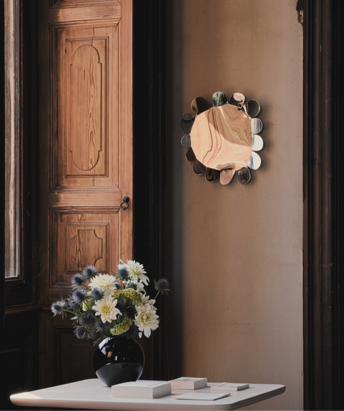 Small Cloud mirror 26x30 cm polished stainless steel abstract design