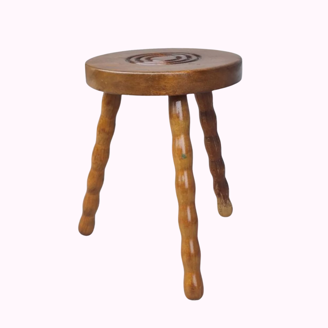 1940s stool in the style of Charles Dudouyt