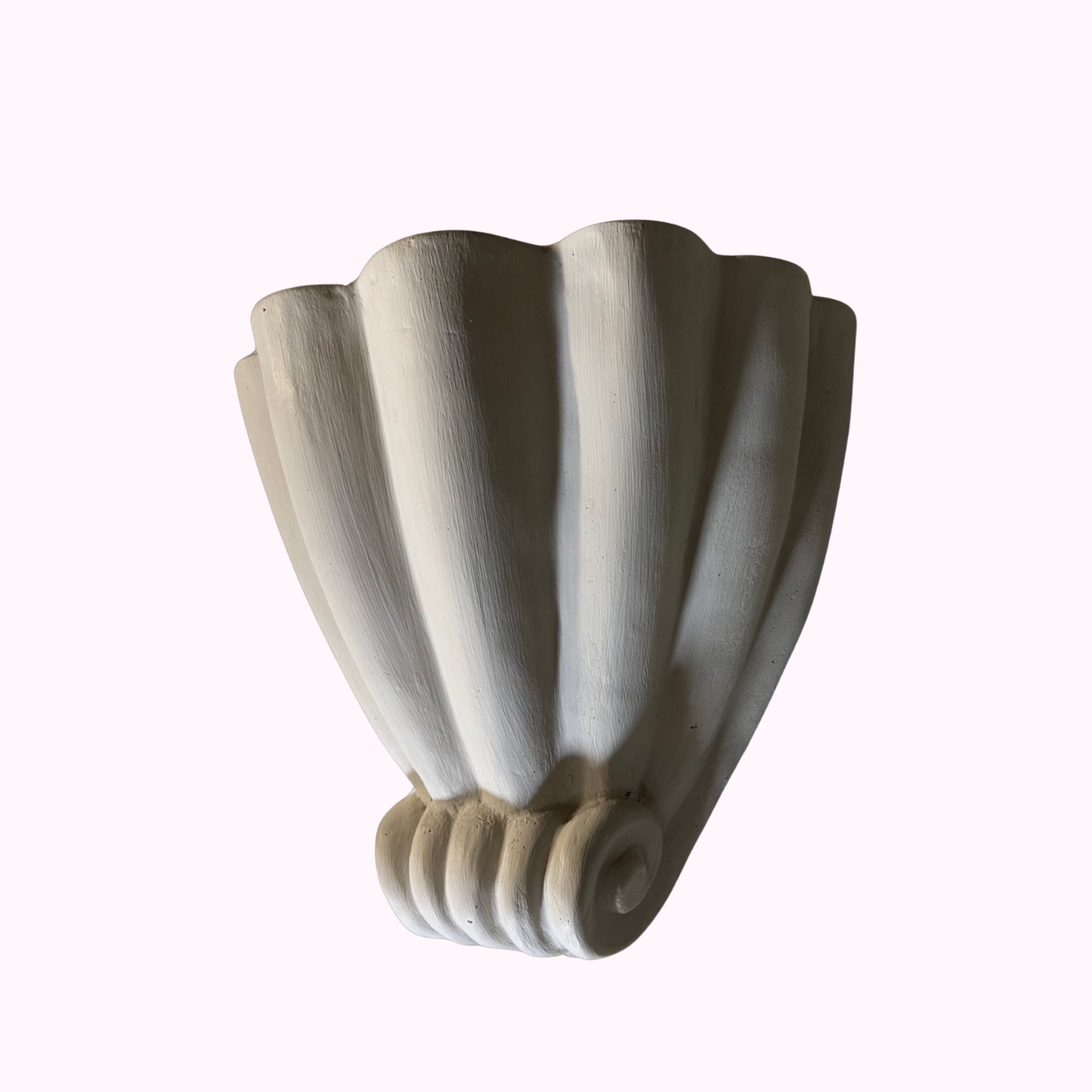 Plaster Scroll Sconce