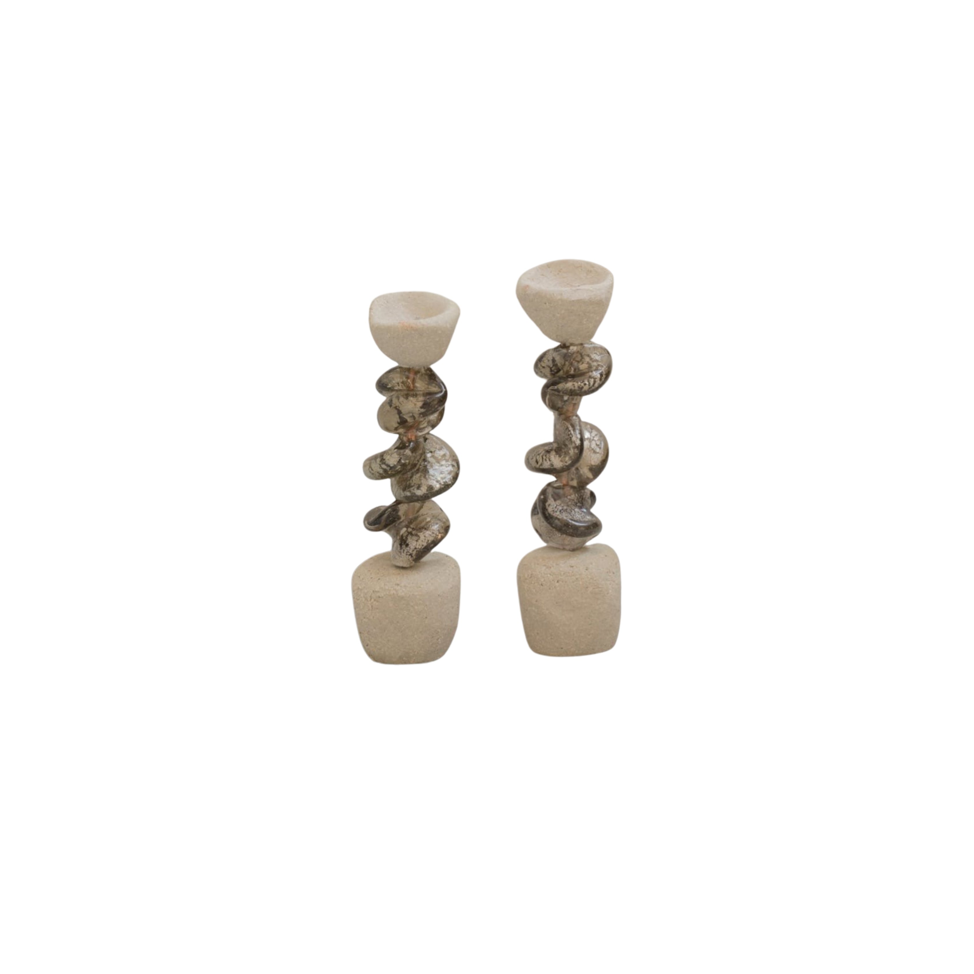 Flora Candle Holder (pair) by Emma Lindegaard