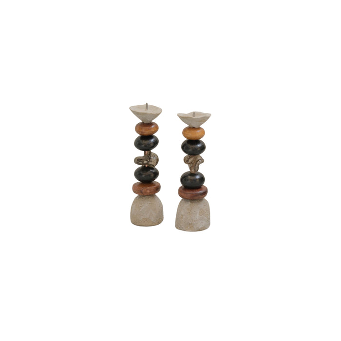 Vera Candle Holder (pair) by Emma Lindegaard