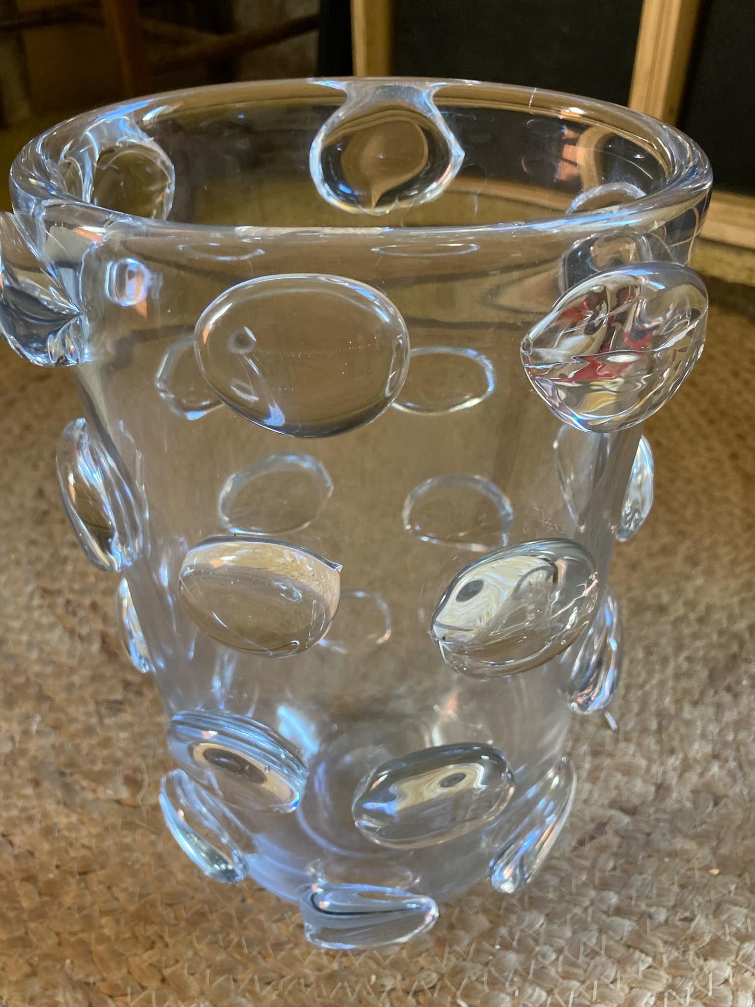 Clear Murano Bubble Vase