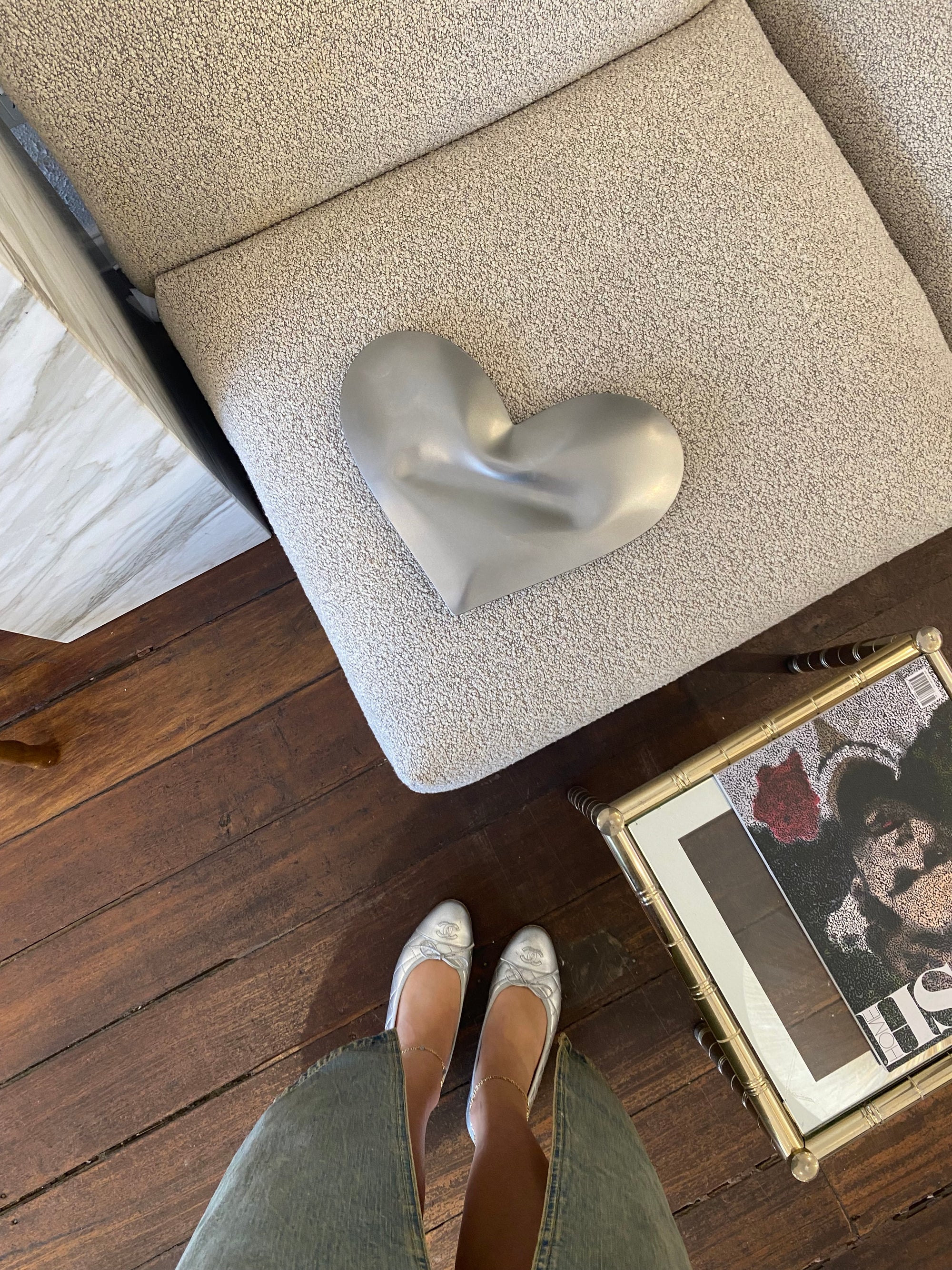 Puffy Heart Steel Sculpture by Duzi Objects