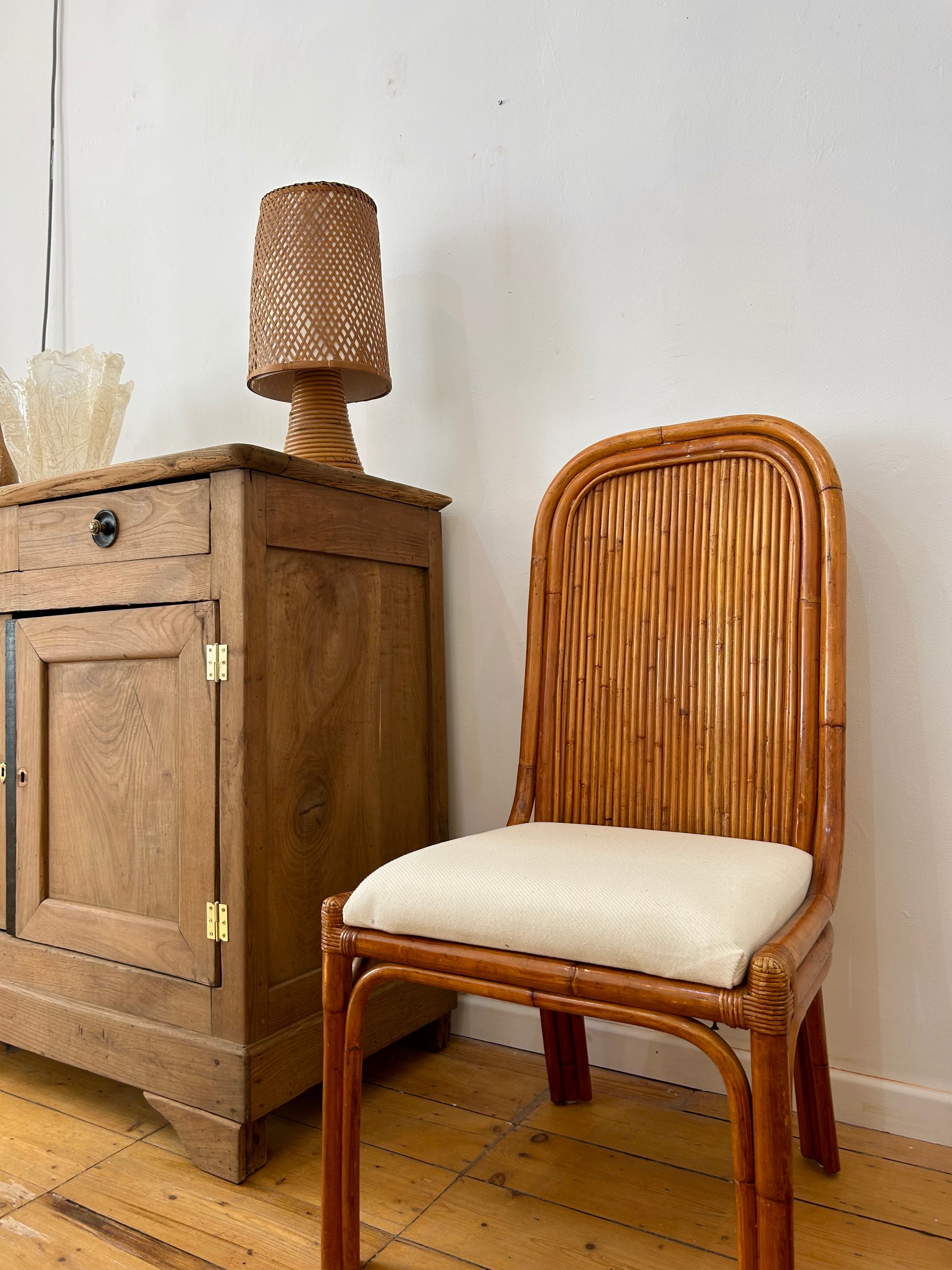 1960s Bamboo Italian chair  set