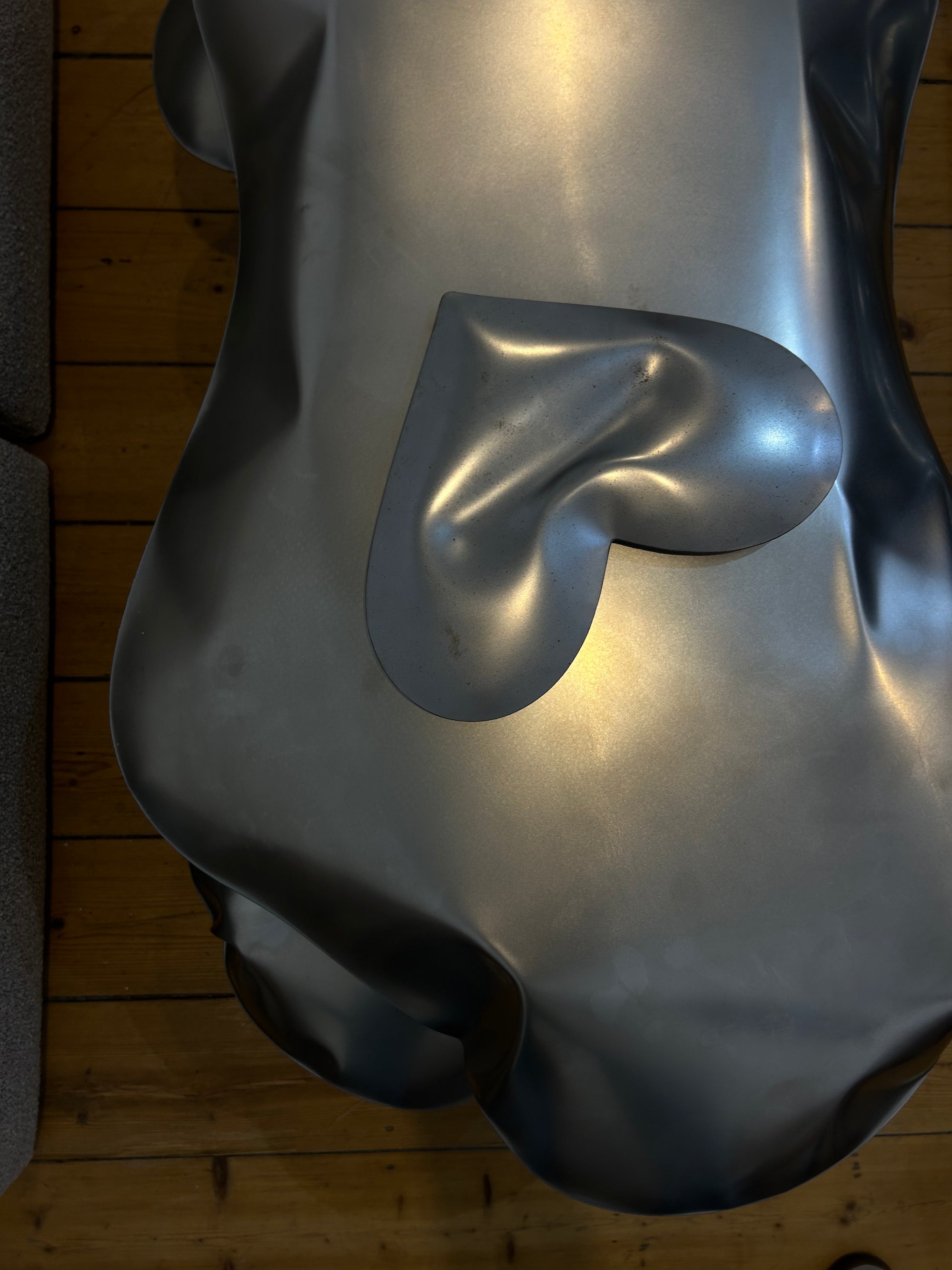 Puffy Heart Steel Sculpture by Duzi Objects