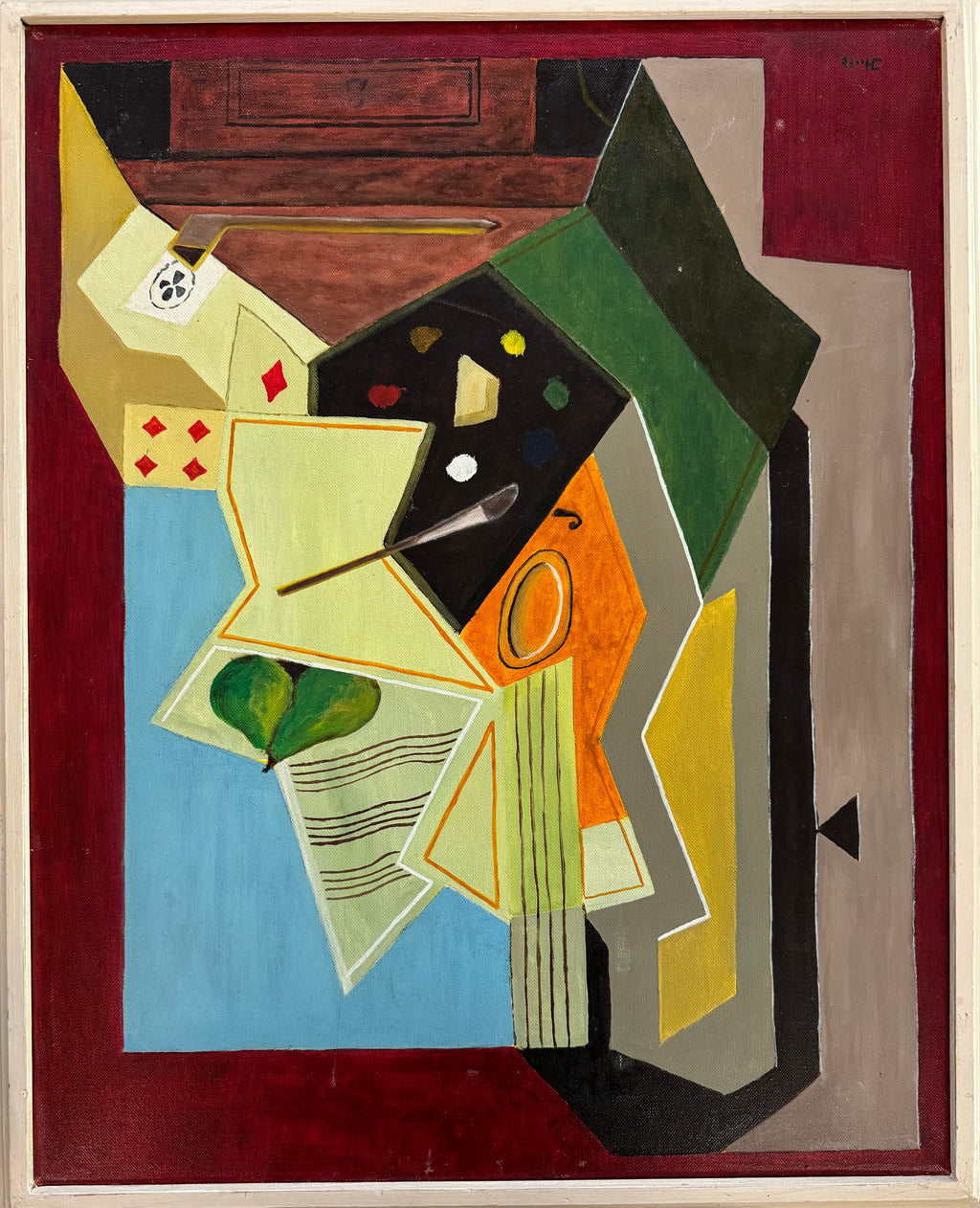 1970s Spanish Cubist Painting