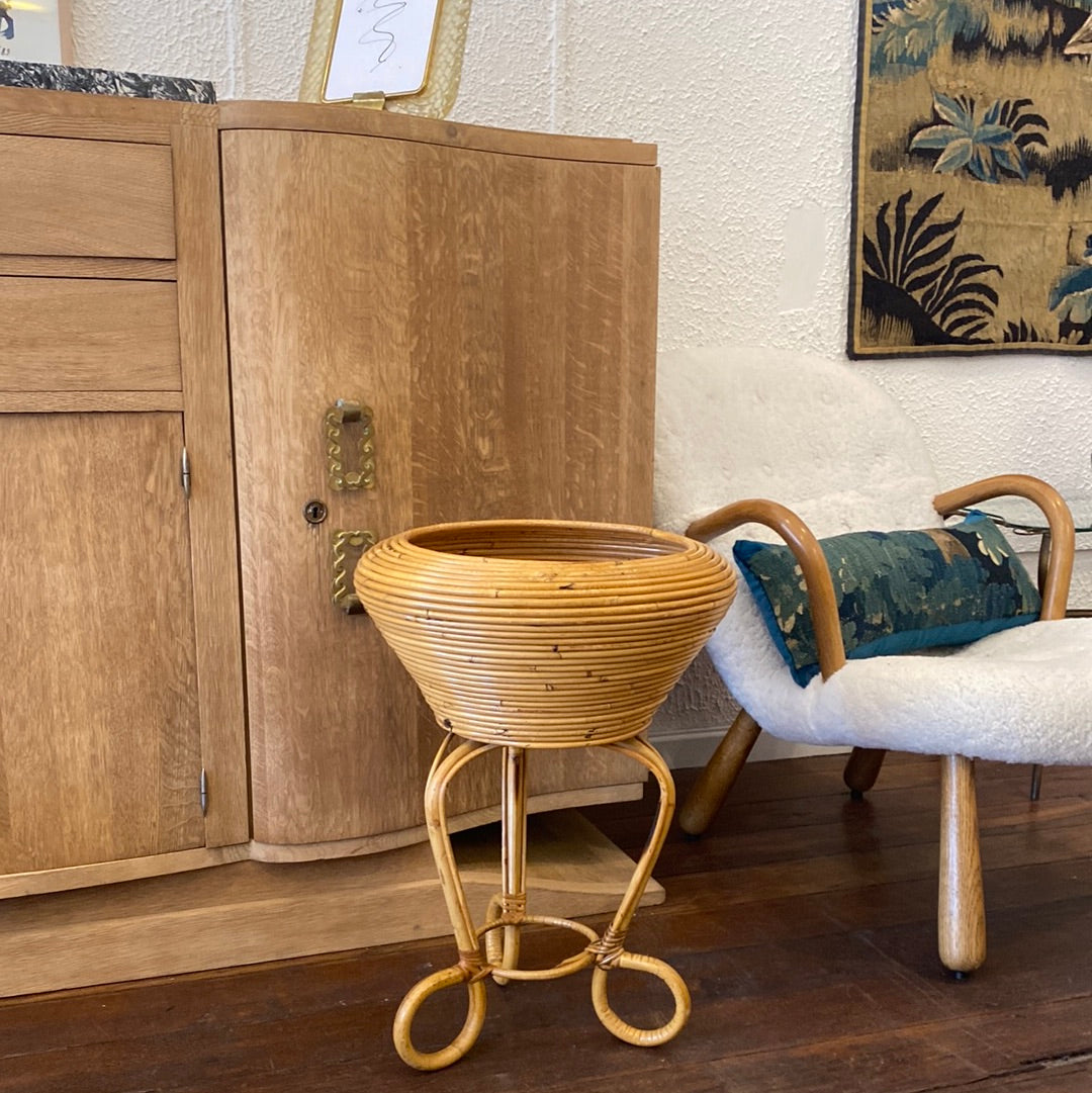 Italian 1960s Bamboo plant holder