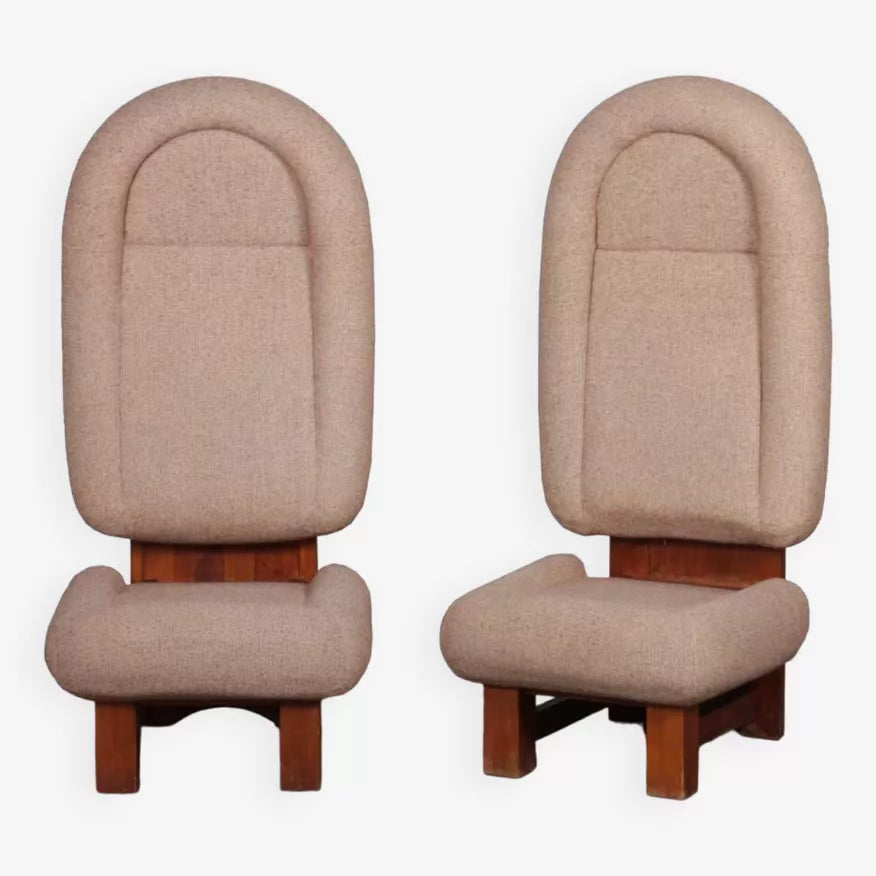 Brutalist 1960s Chairs by J. Halabala