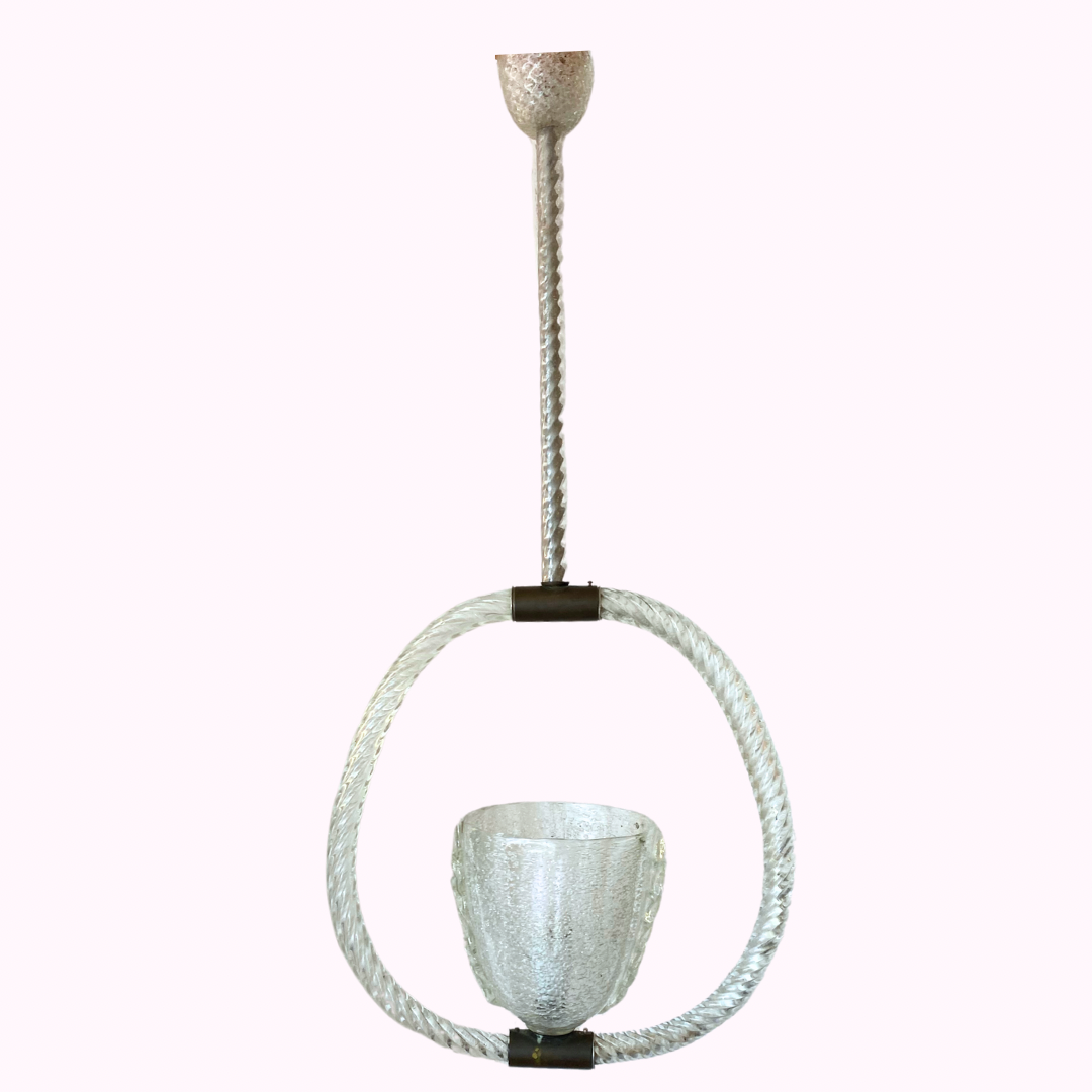 1940s Barovier Murano Pendant