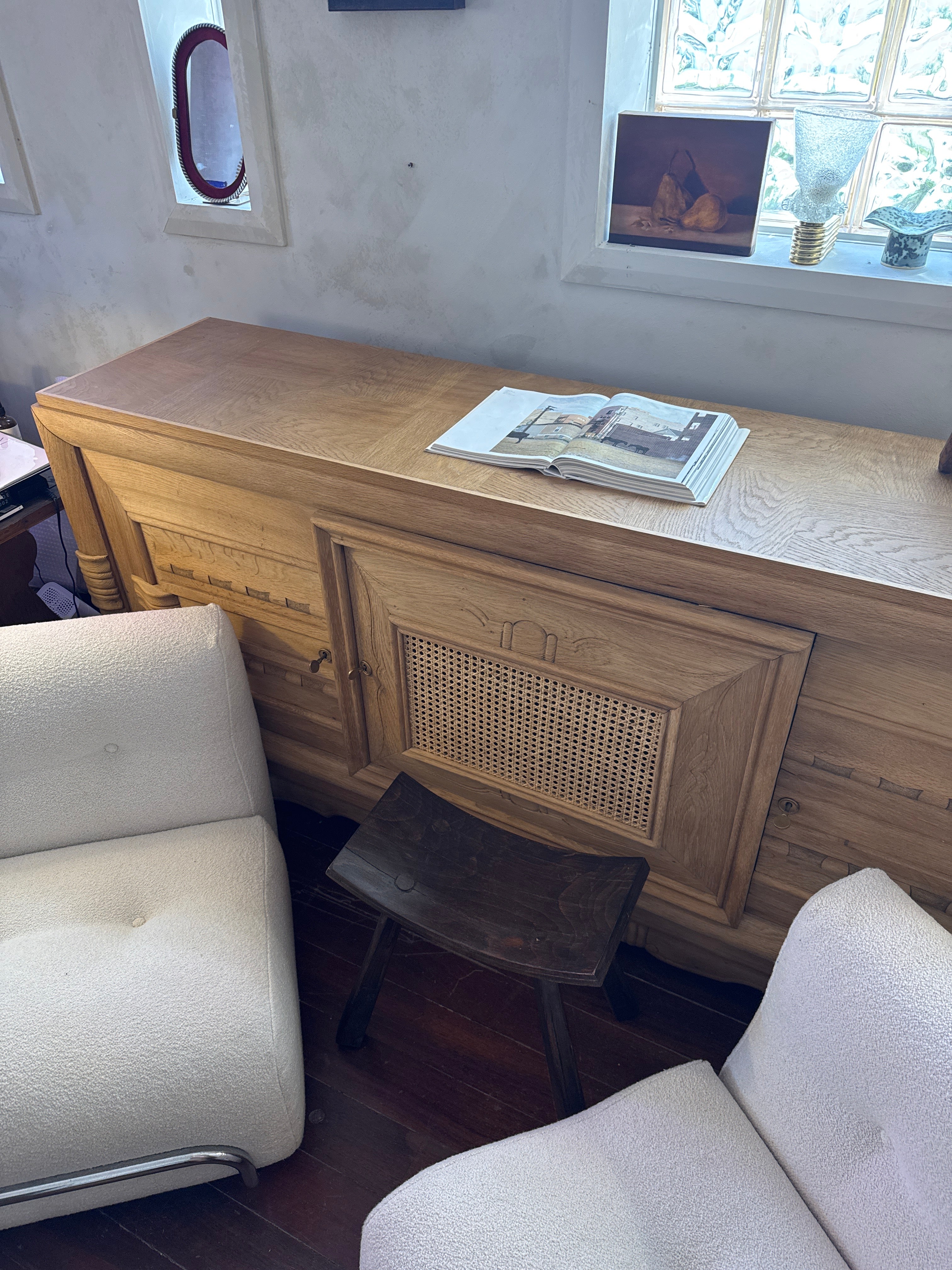 Charles Dudouyt French Oak Sideboard 1930s France