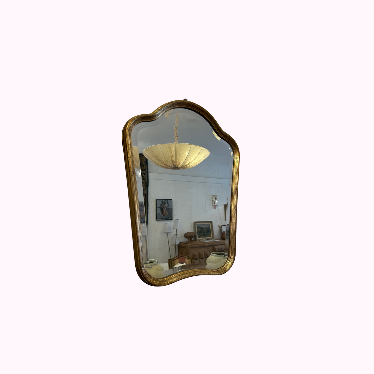 1940s Italy, Milan, Timber and Gold Leaf Mirror