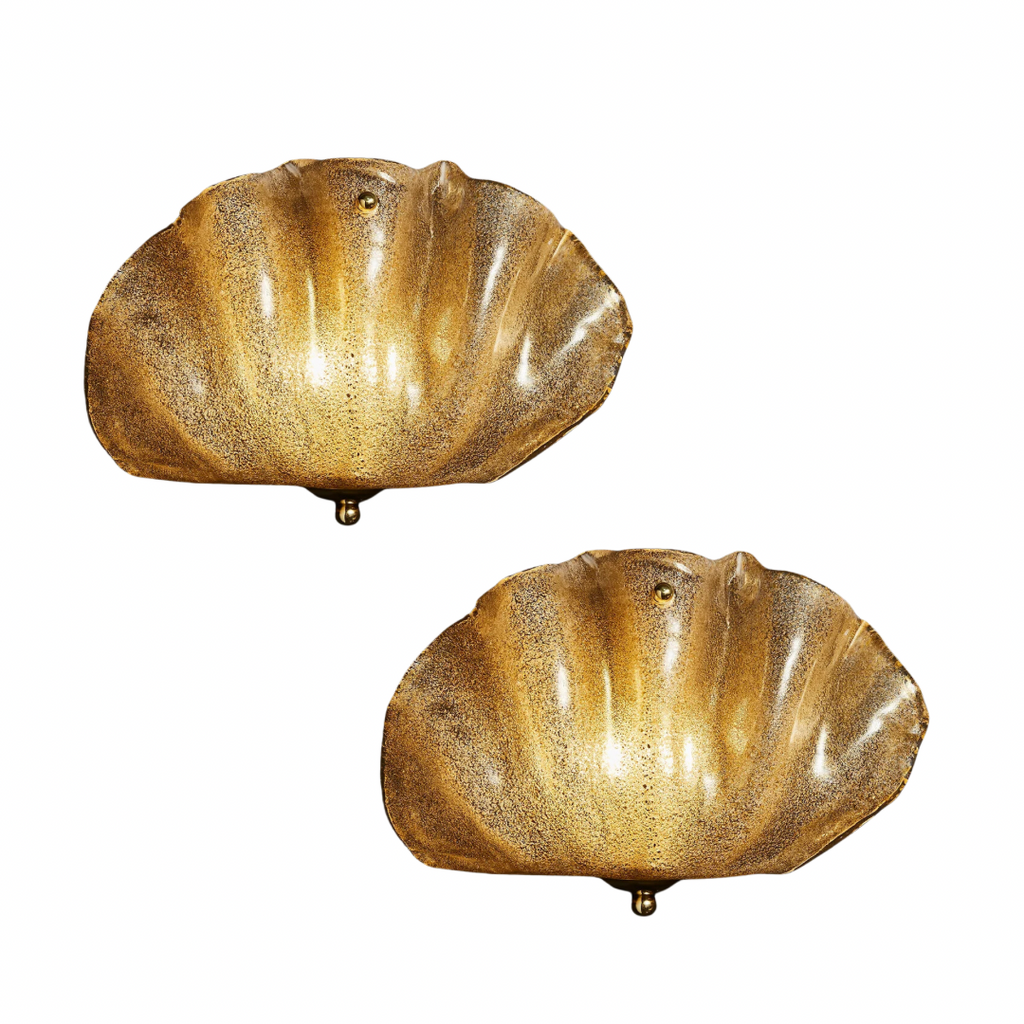 Murano Gold Fleck Sconces