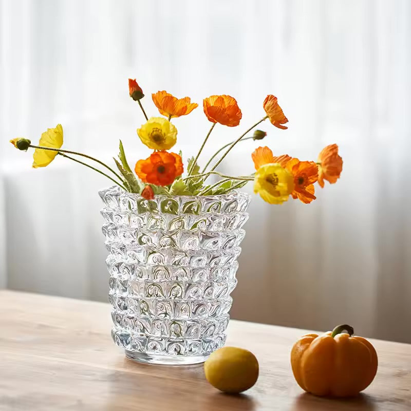 Clear glass Vase in the style of Murano