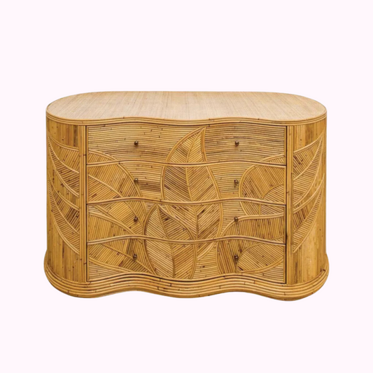 French Rattan Chest of Drawers