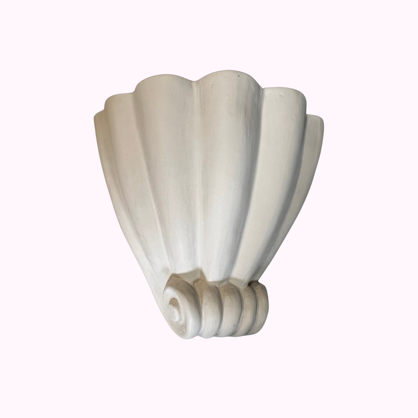 Plaster Scroll Sconce