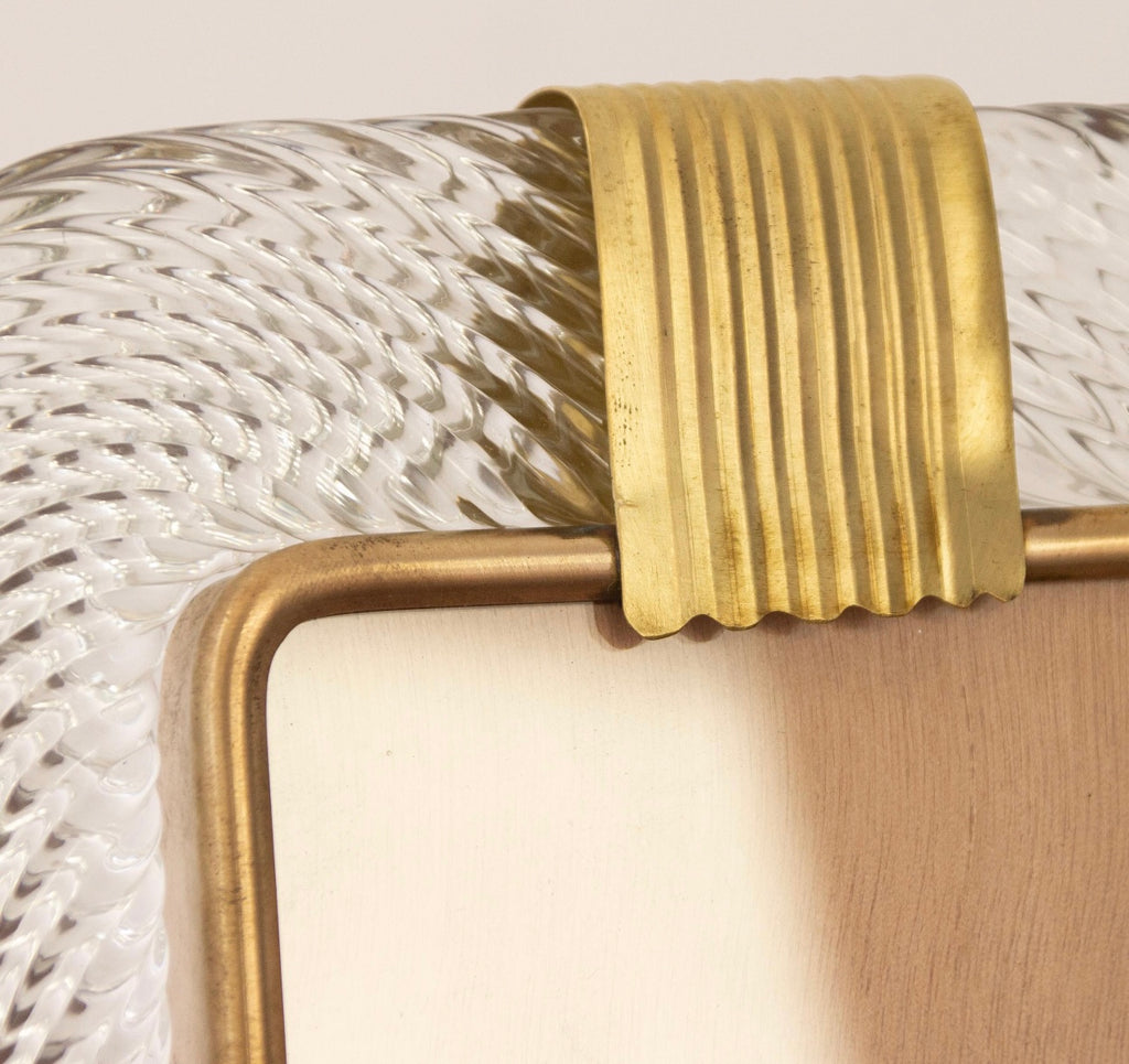 Murano and brass photo frame