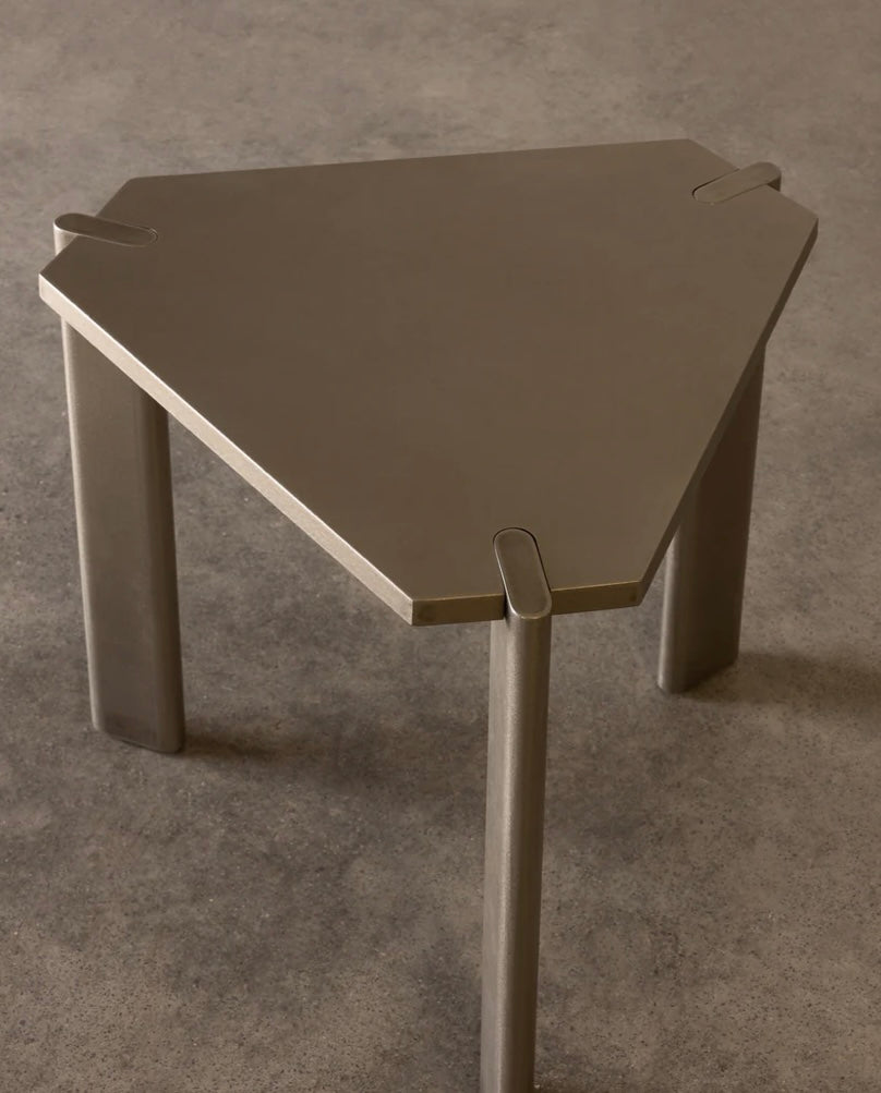 Yuuki Stainless Steel Side Table by Rachel Donath