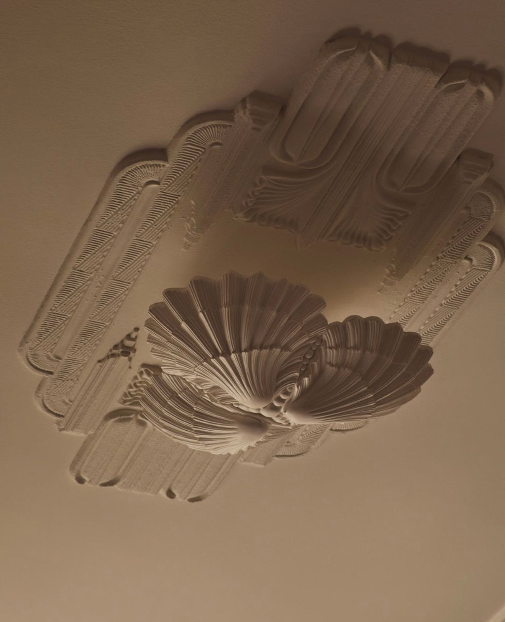 French Plaster Shell Chandelier — Contemporary Design