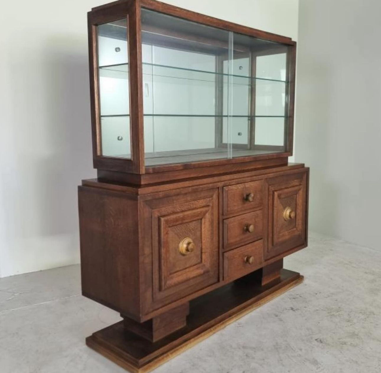 French Charles Dudouyt 1940s Display Cabinet