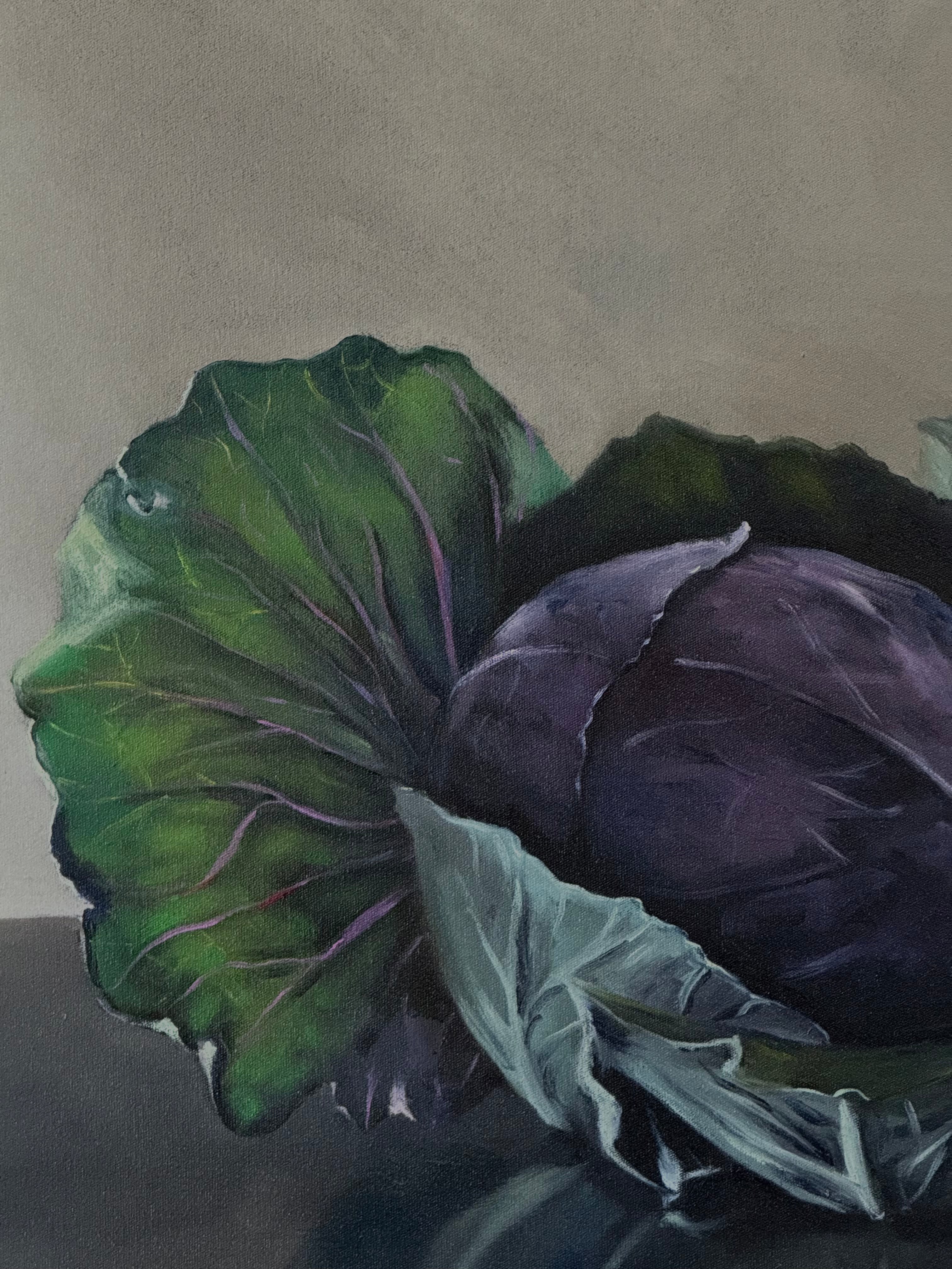 “Red Cabbage” by Llael McDonald – Original Signed Oil on Canvas