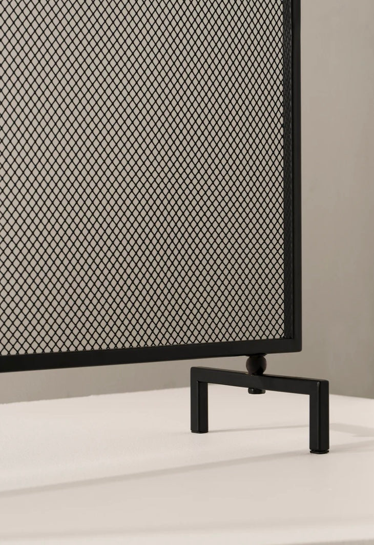 Artisan handcrafted steel fire screen