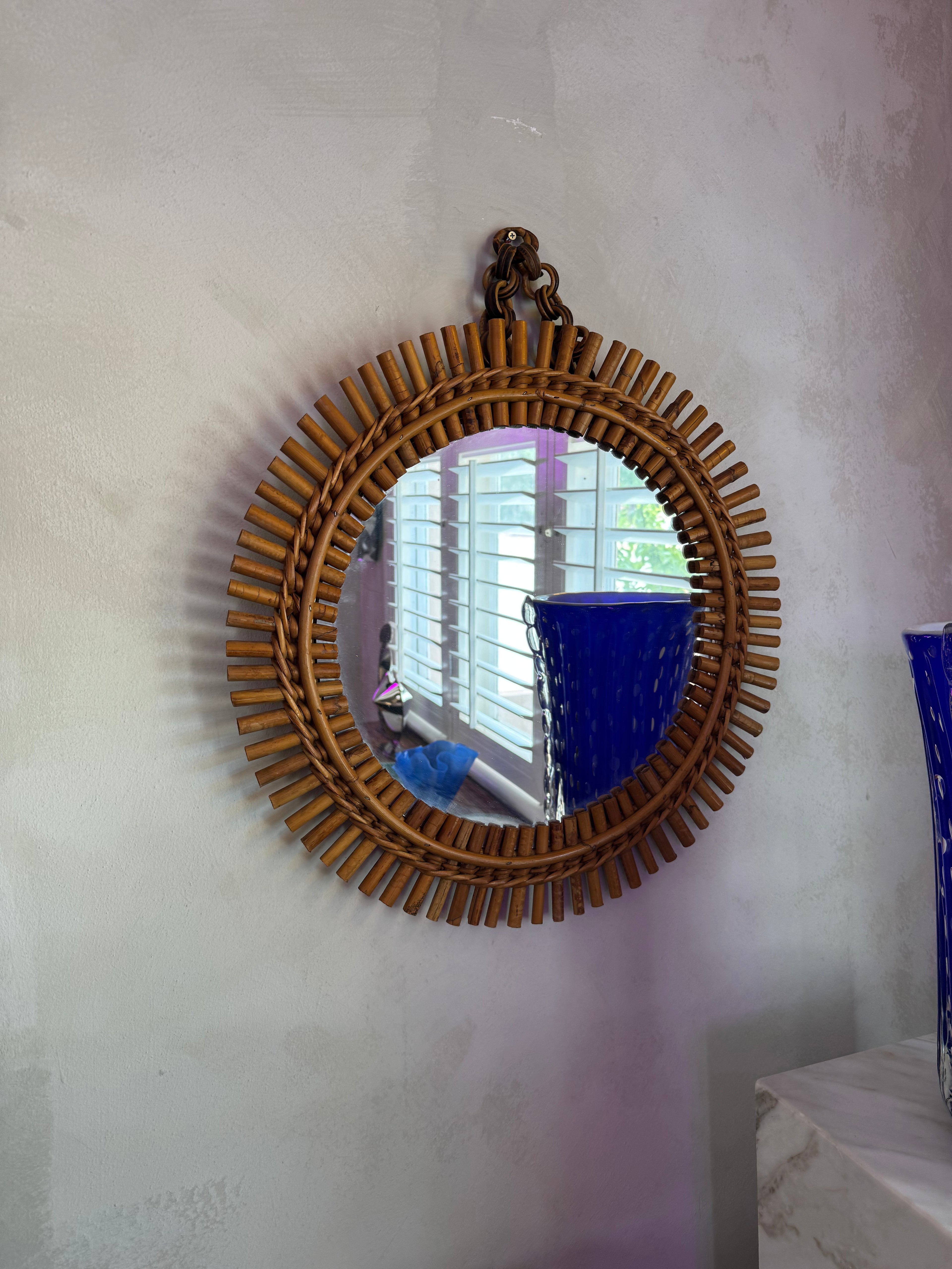 Bonacina Mirror 1960s Italy 55cm