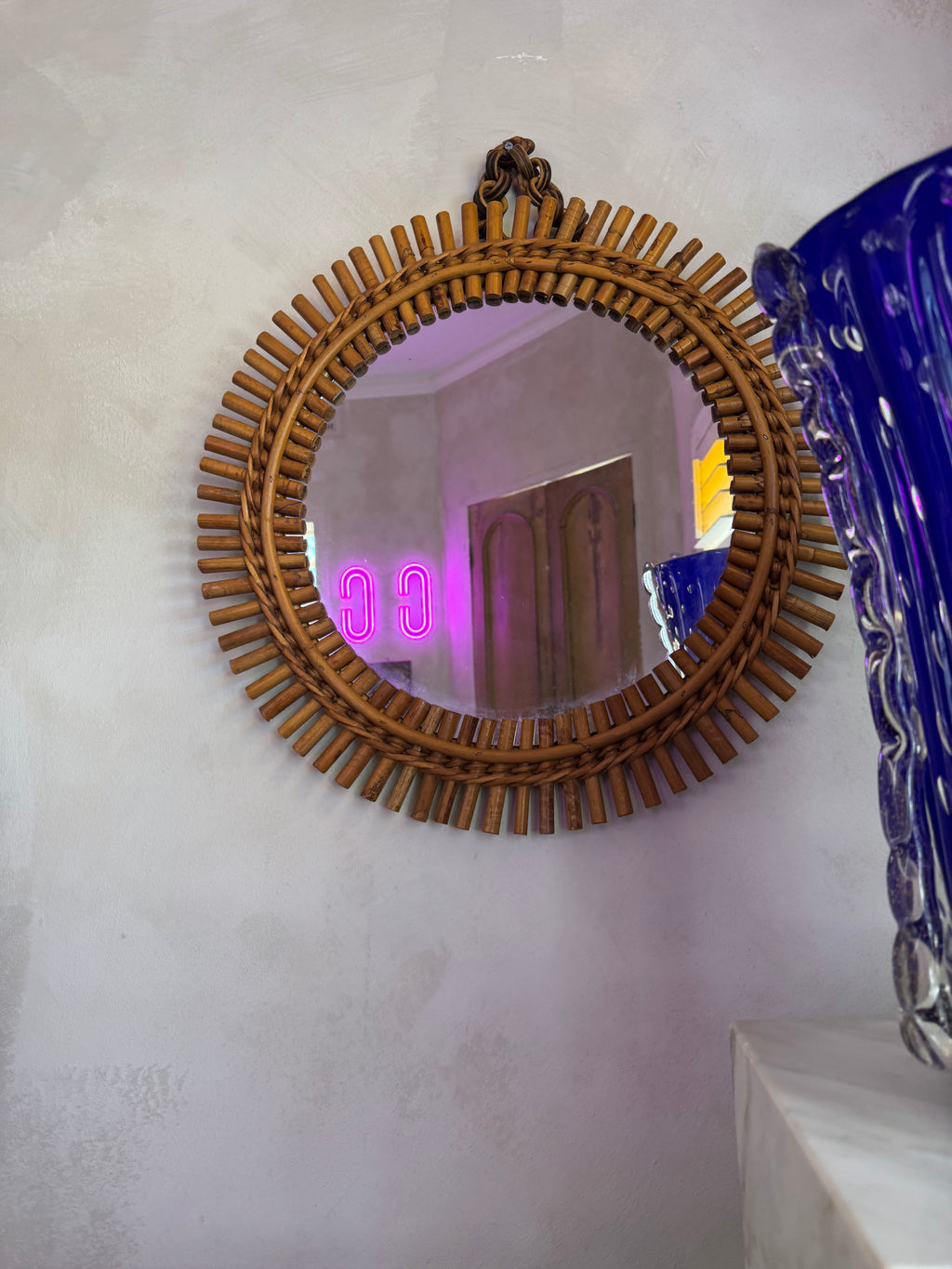 Bonacina Mirror 1960s Italy 55cm