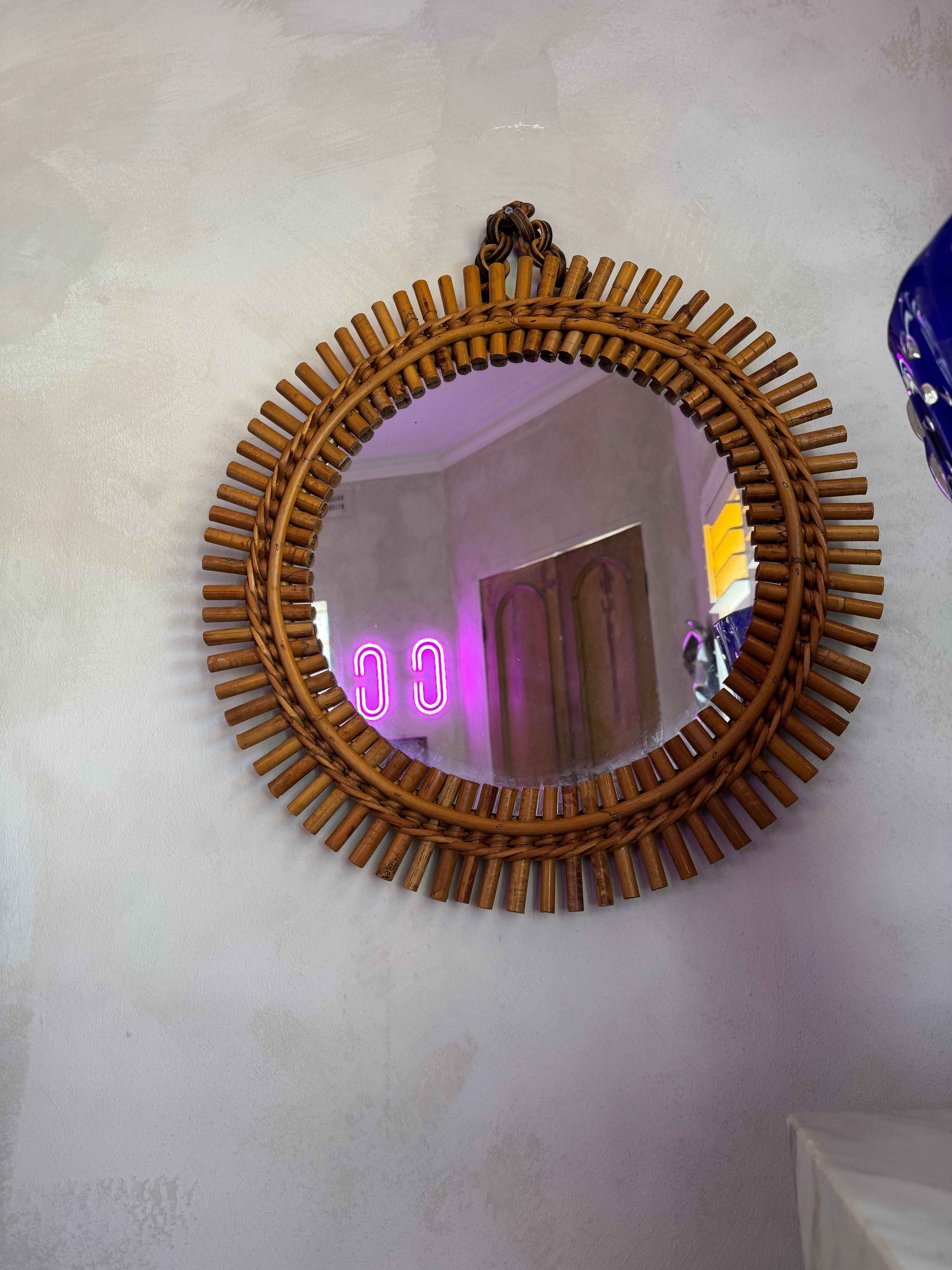 Bonacina Mirror 1960s Italy 55cm