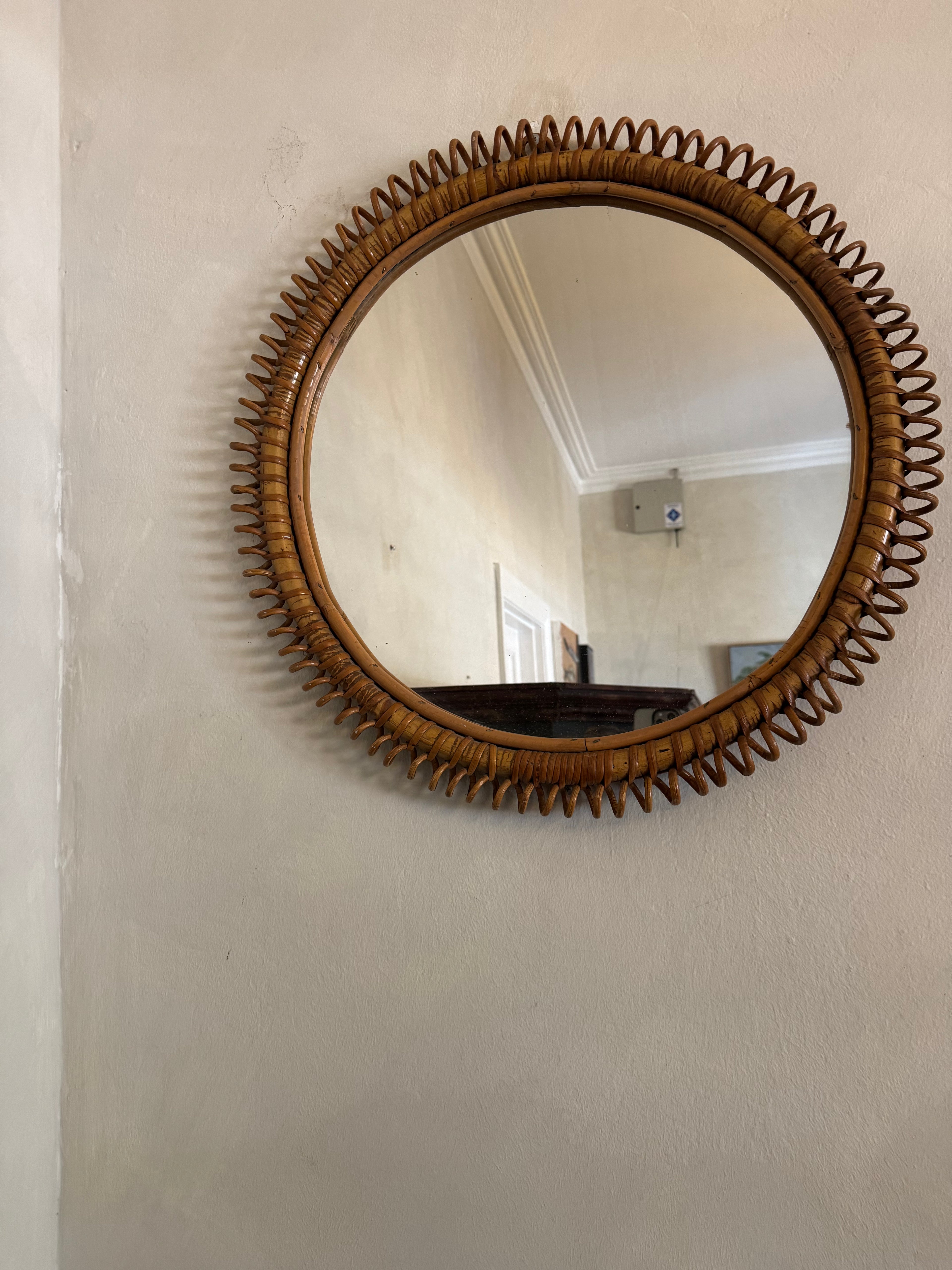 Bonacina Mirror 1960s Italy 63cm Diameter