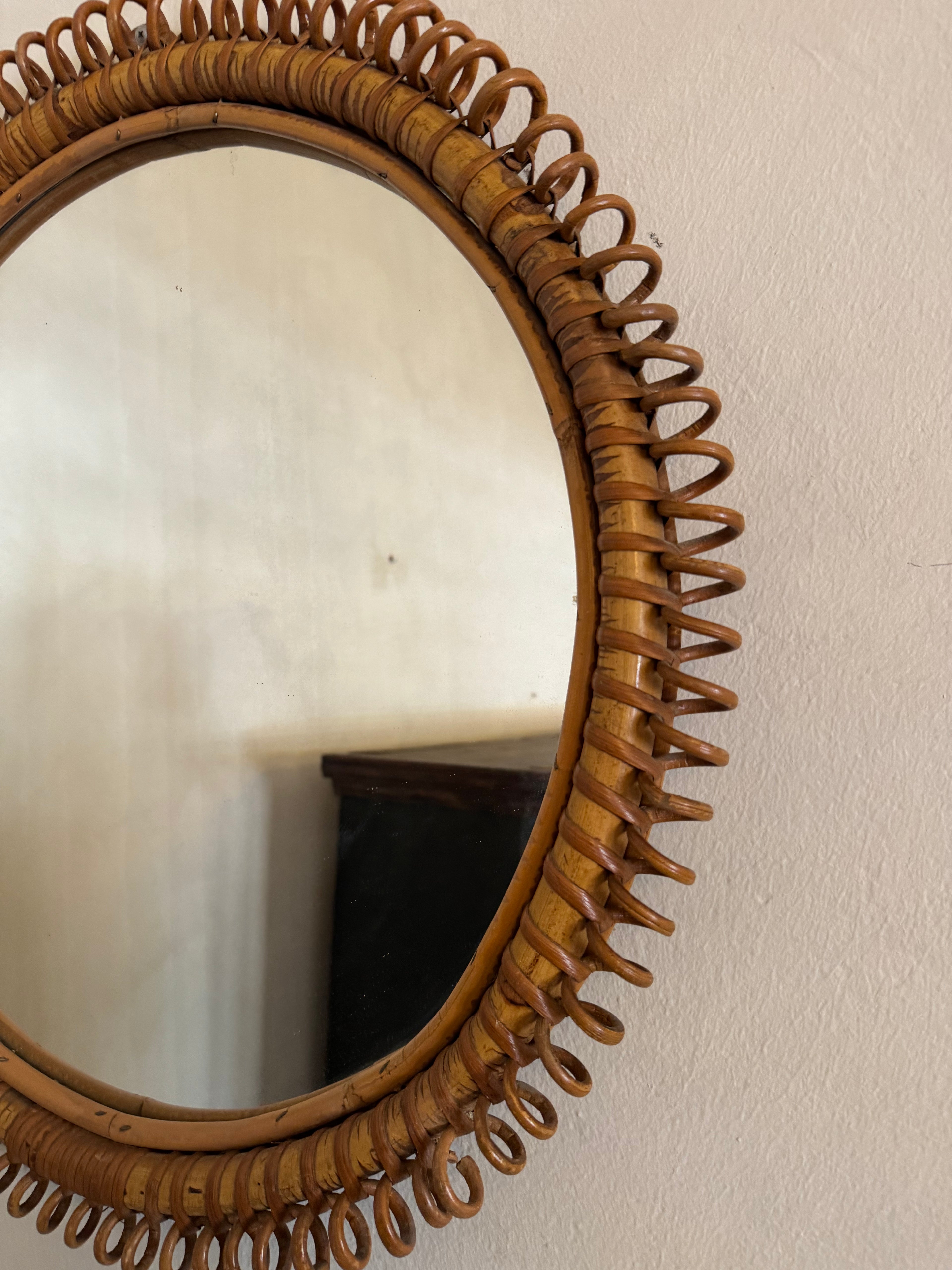 Bonacina Mirror 1960s Italy 63cm Diameter