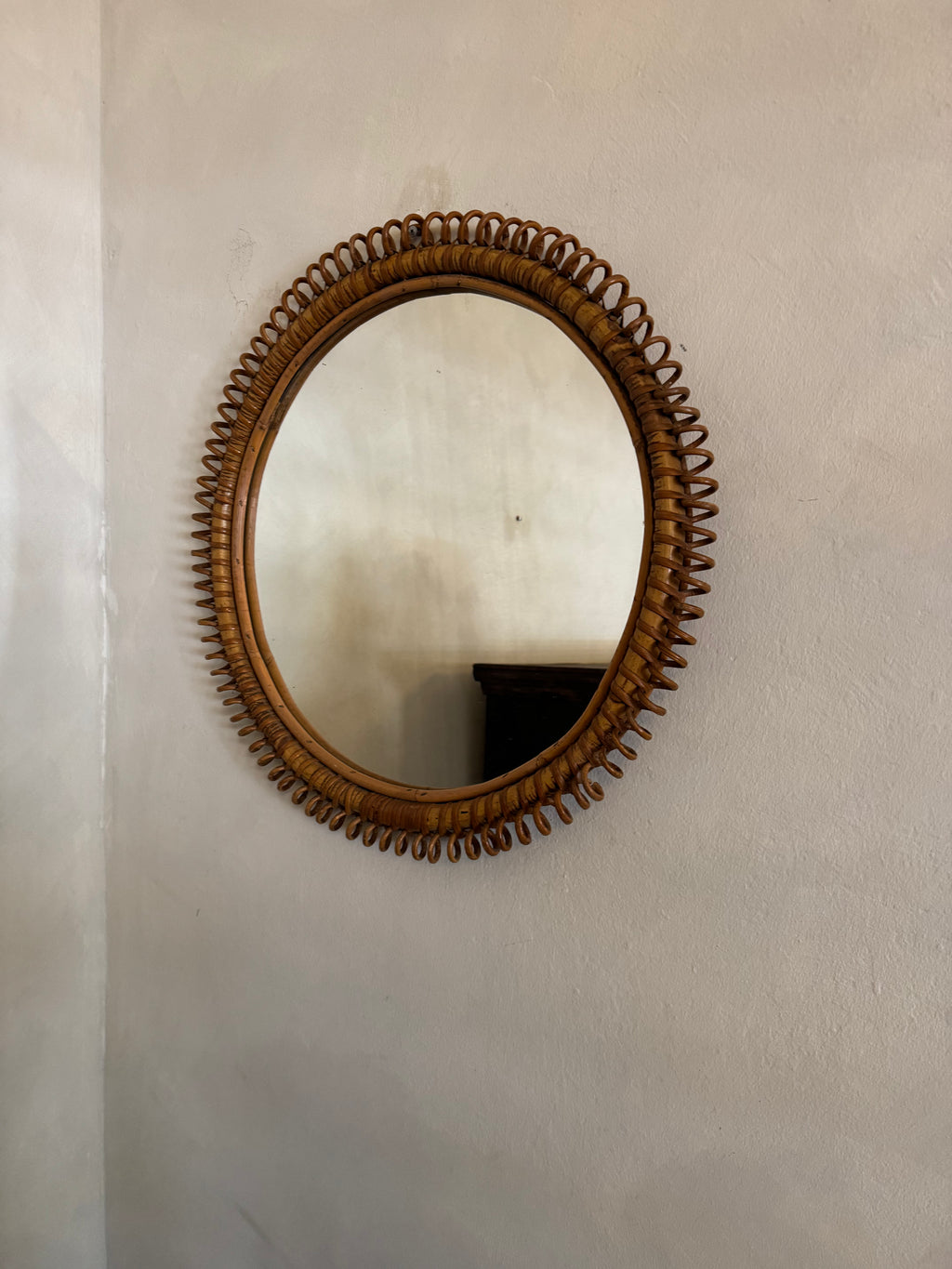 Bonacina Mirror 1960s Italy 63cm Diameter