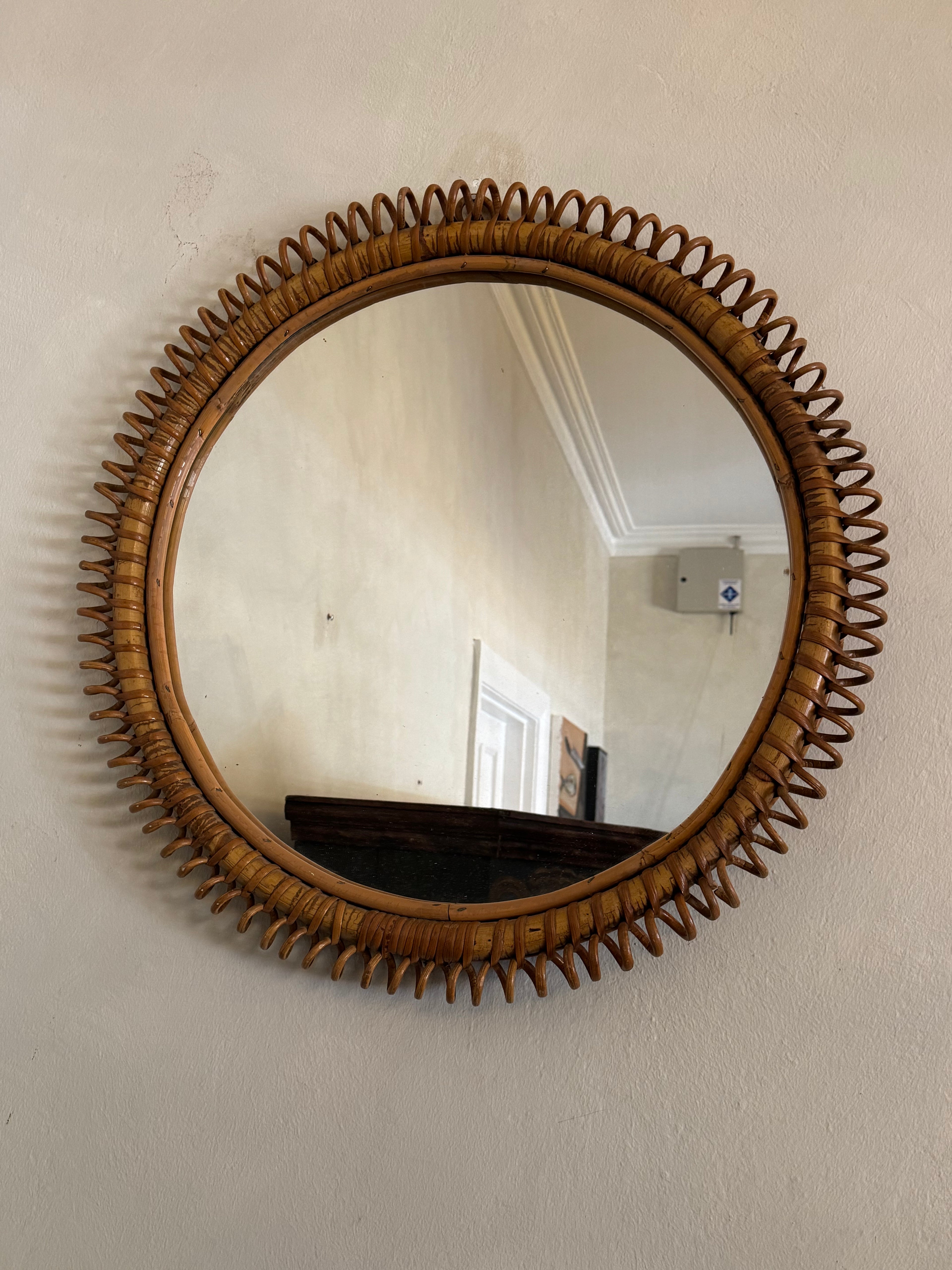Bonacina Mirror 1960s Italy 63cm Diameter