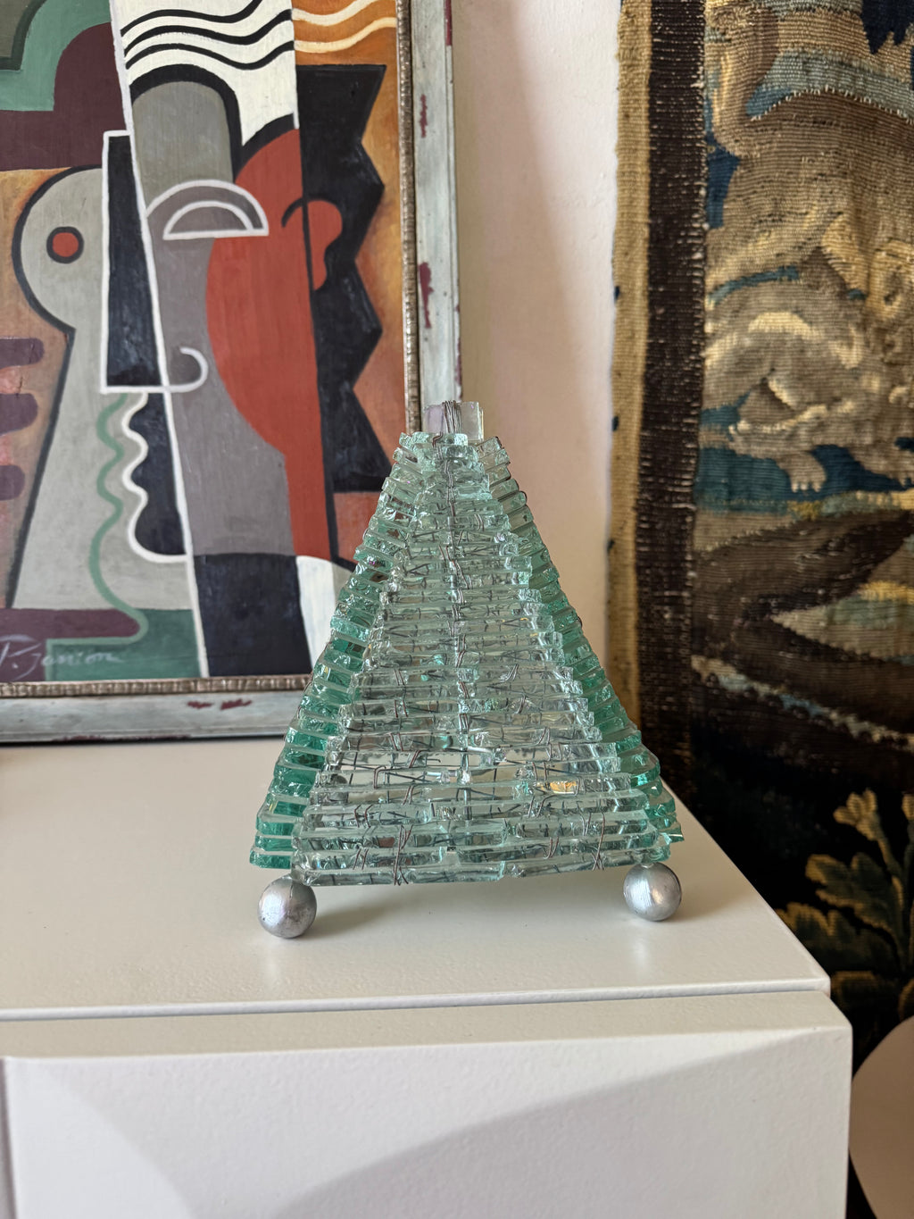 Fontana Arte Murano Glass Table Lamp, Mid-20th Century Italy