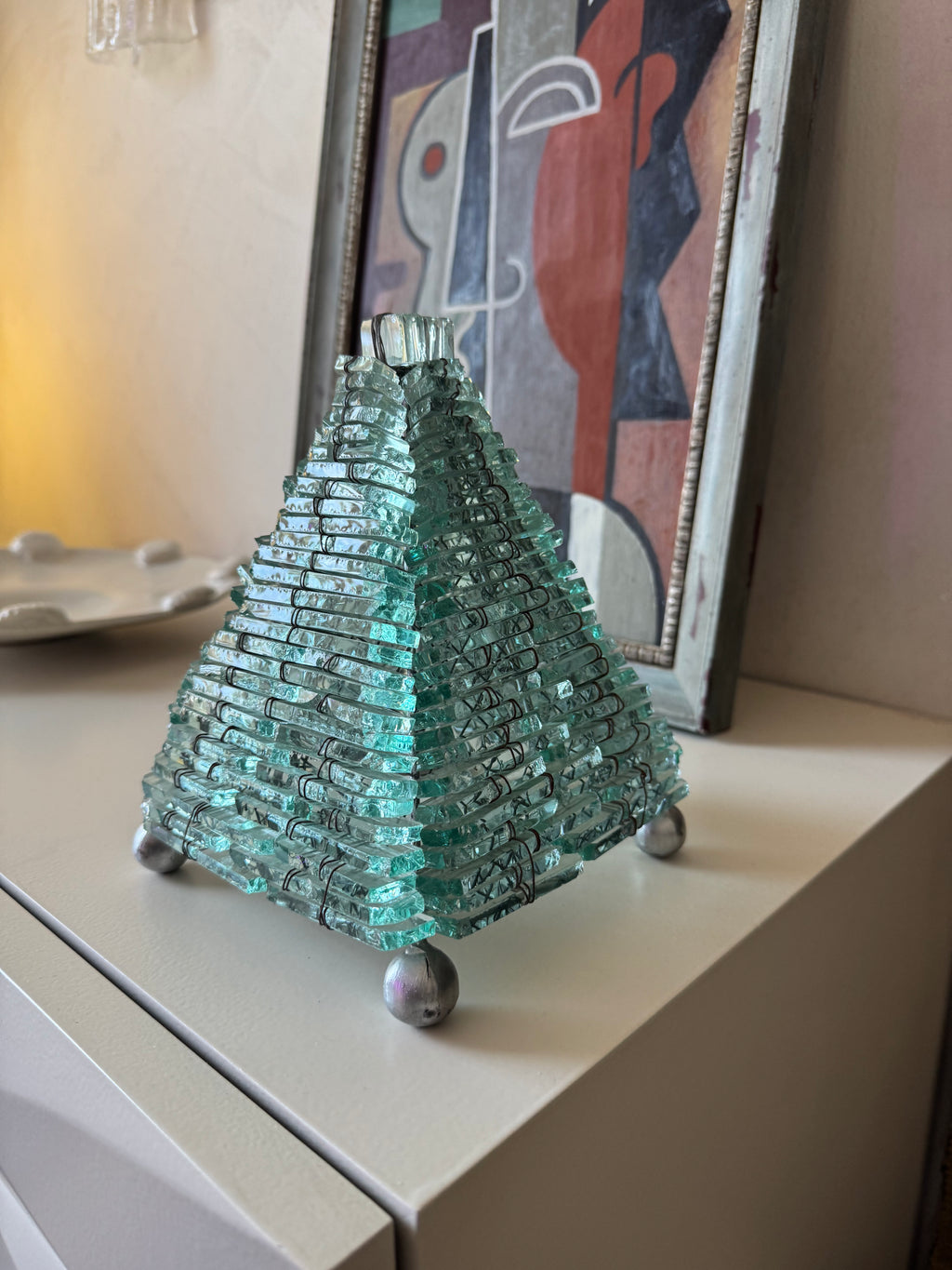 Fontana Arte Murano Glass Table Lamp, Mid-20th Century Italy