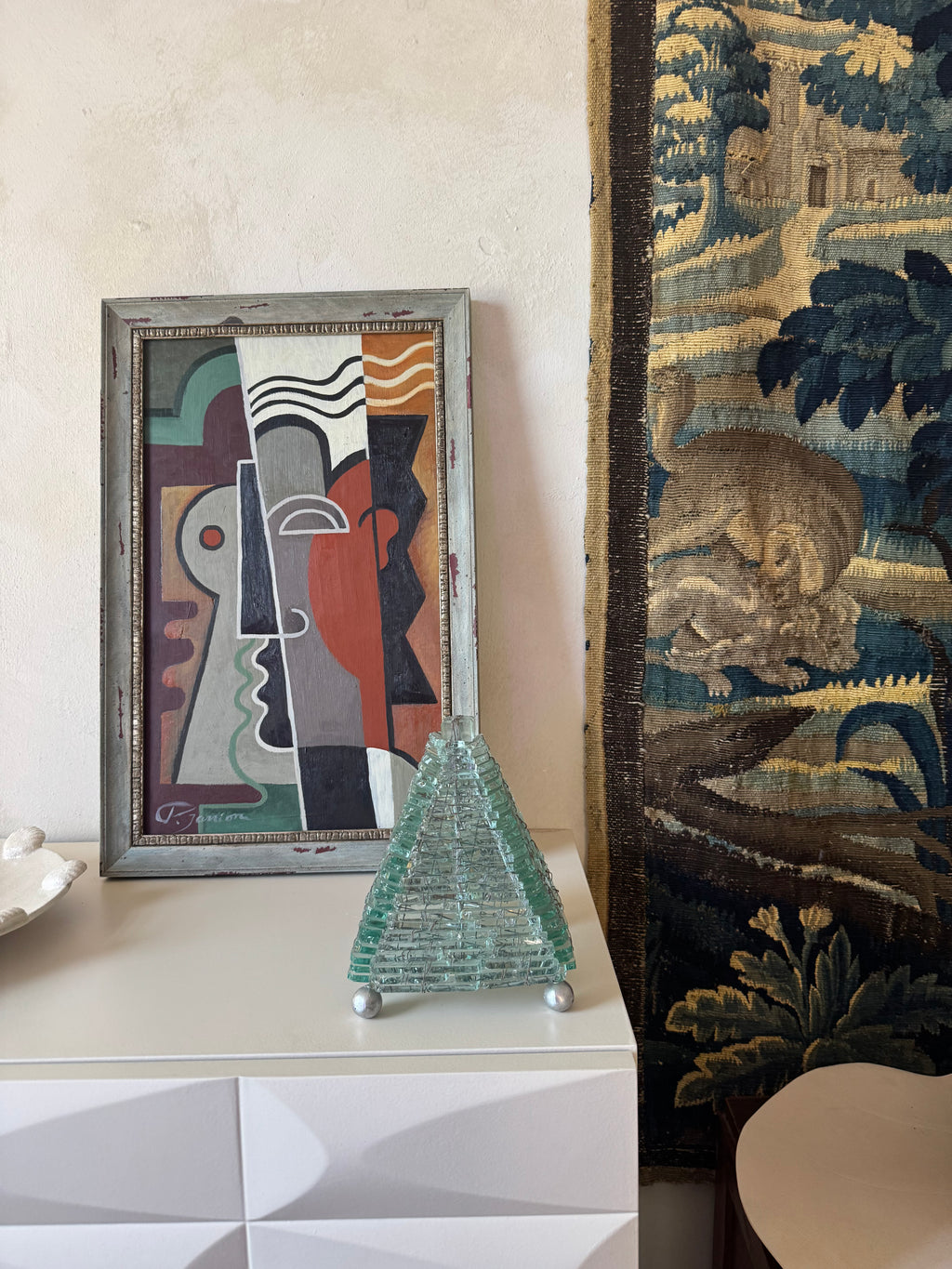 Fontana Arte Murano Glass Table Lamp, Mid-20th Century Italy