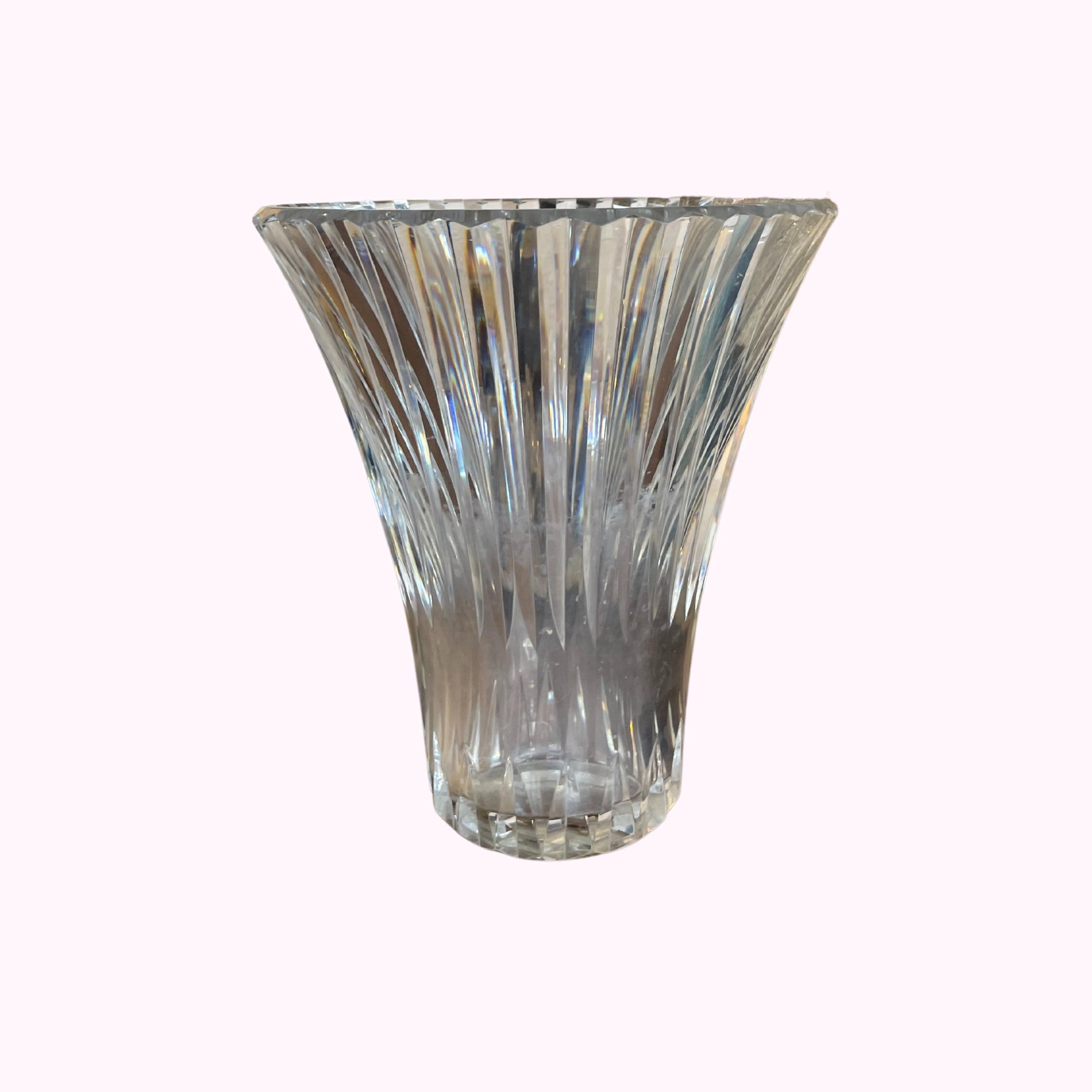 Mid Century French Crystal Vase