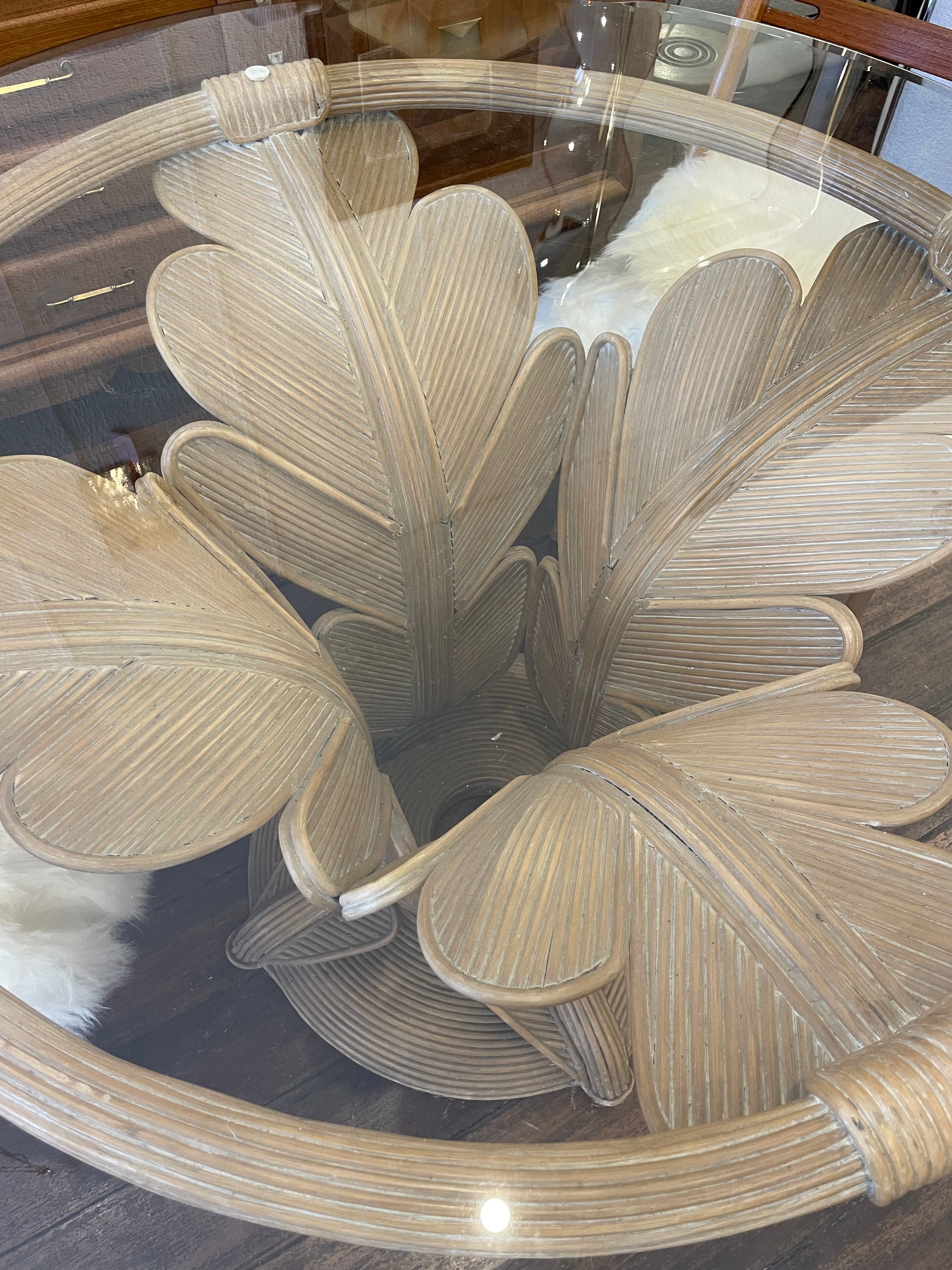 1960s Italian Bamboo Base Dining Table