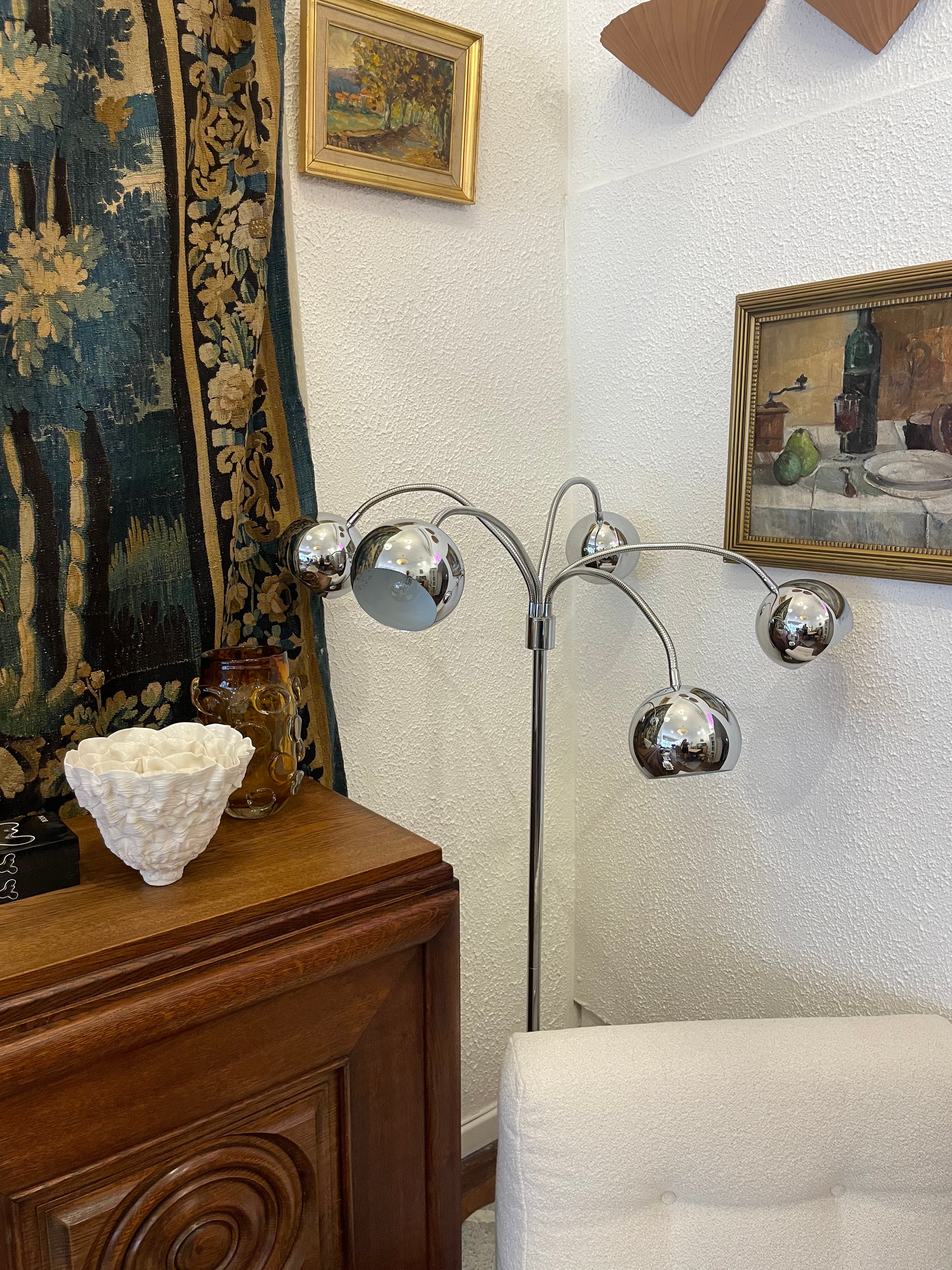 Chrome Floor Lamp 1970s
France