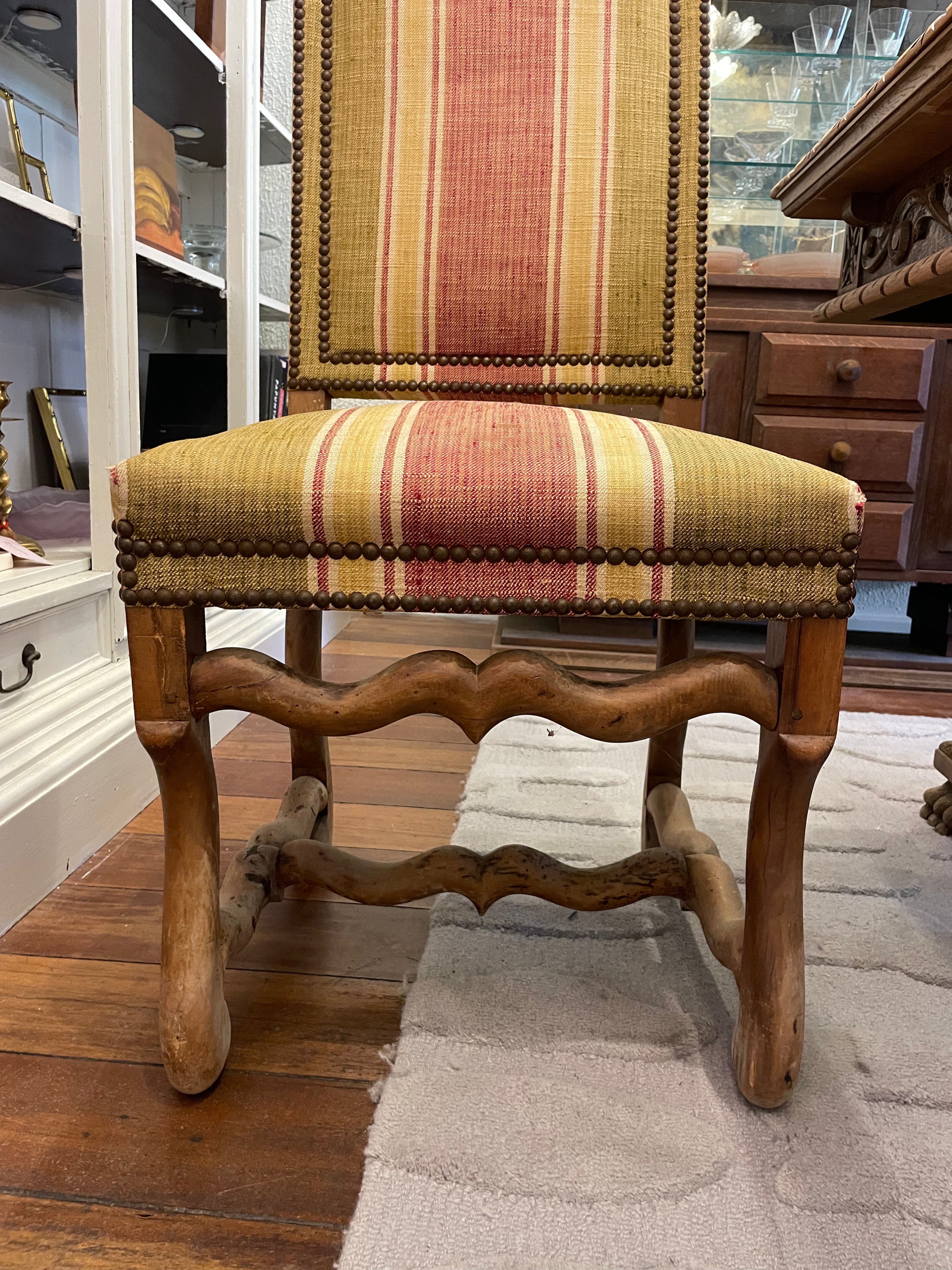 19th C France Os de Mouton set of 6 Dining Chairs