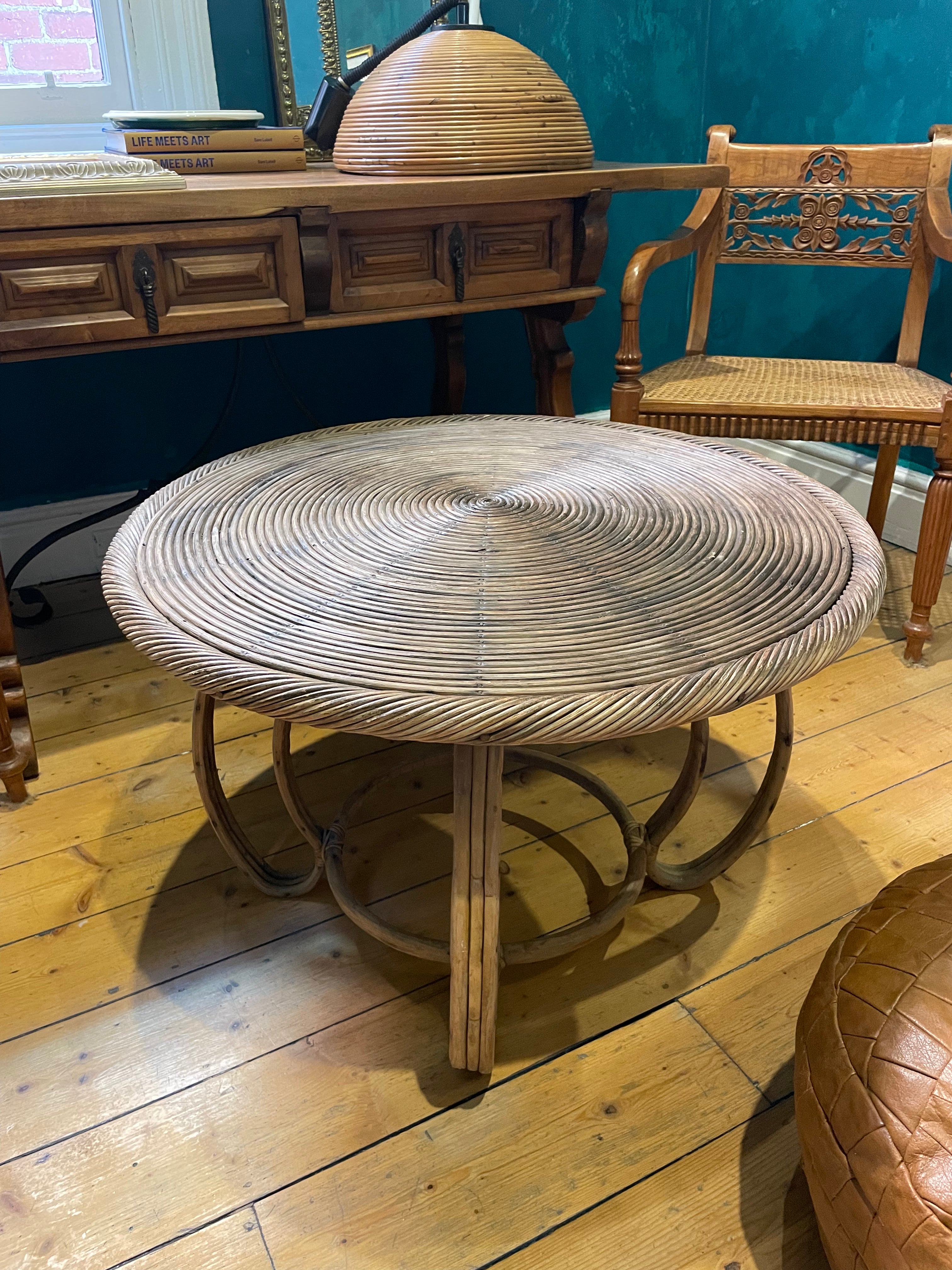 Round Italian Bamboo Coffee
Table