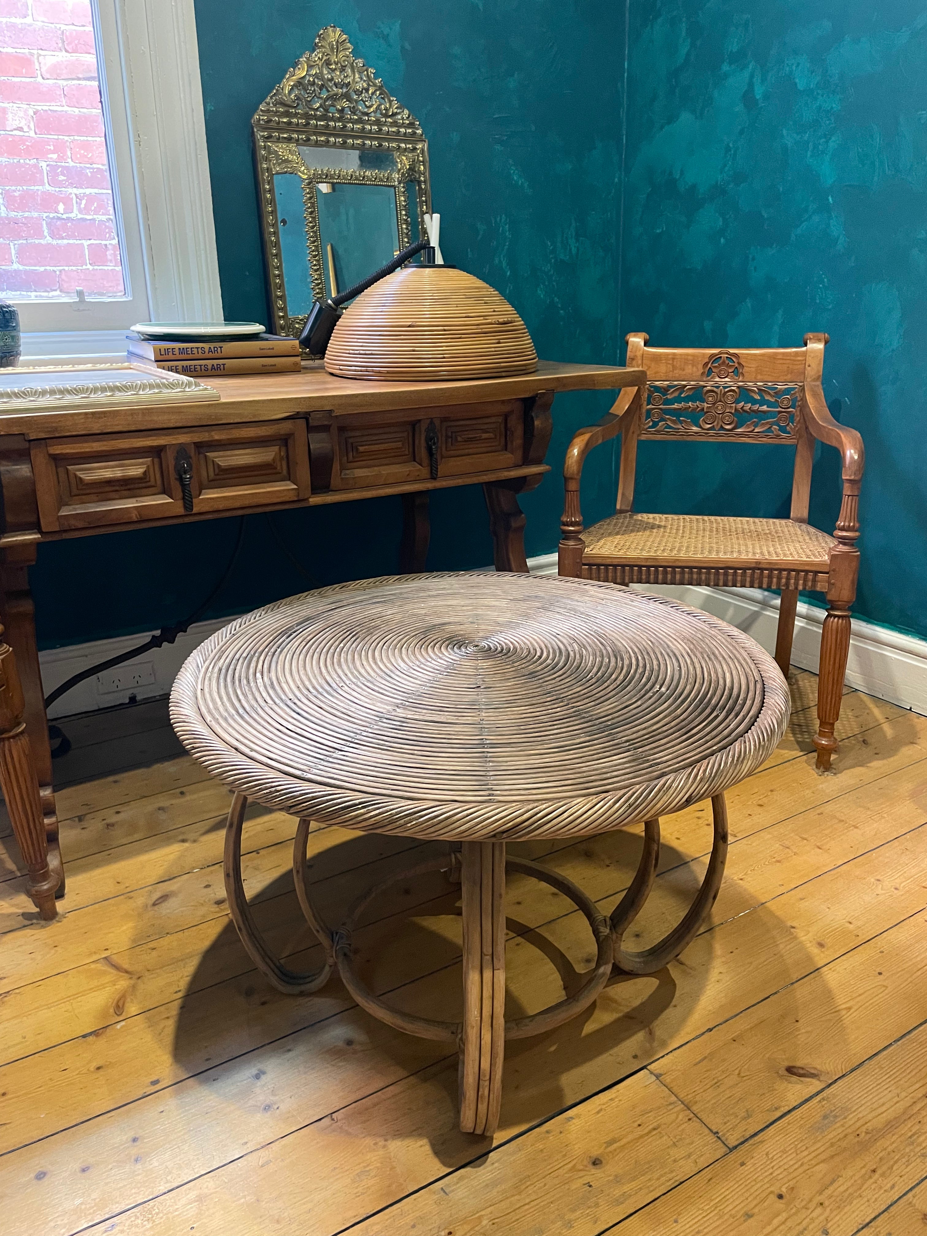 Round Italian Bamboo Coffee
Table