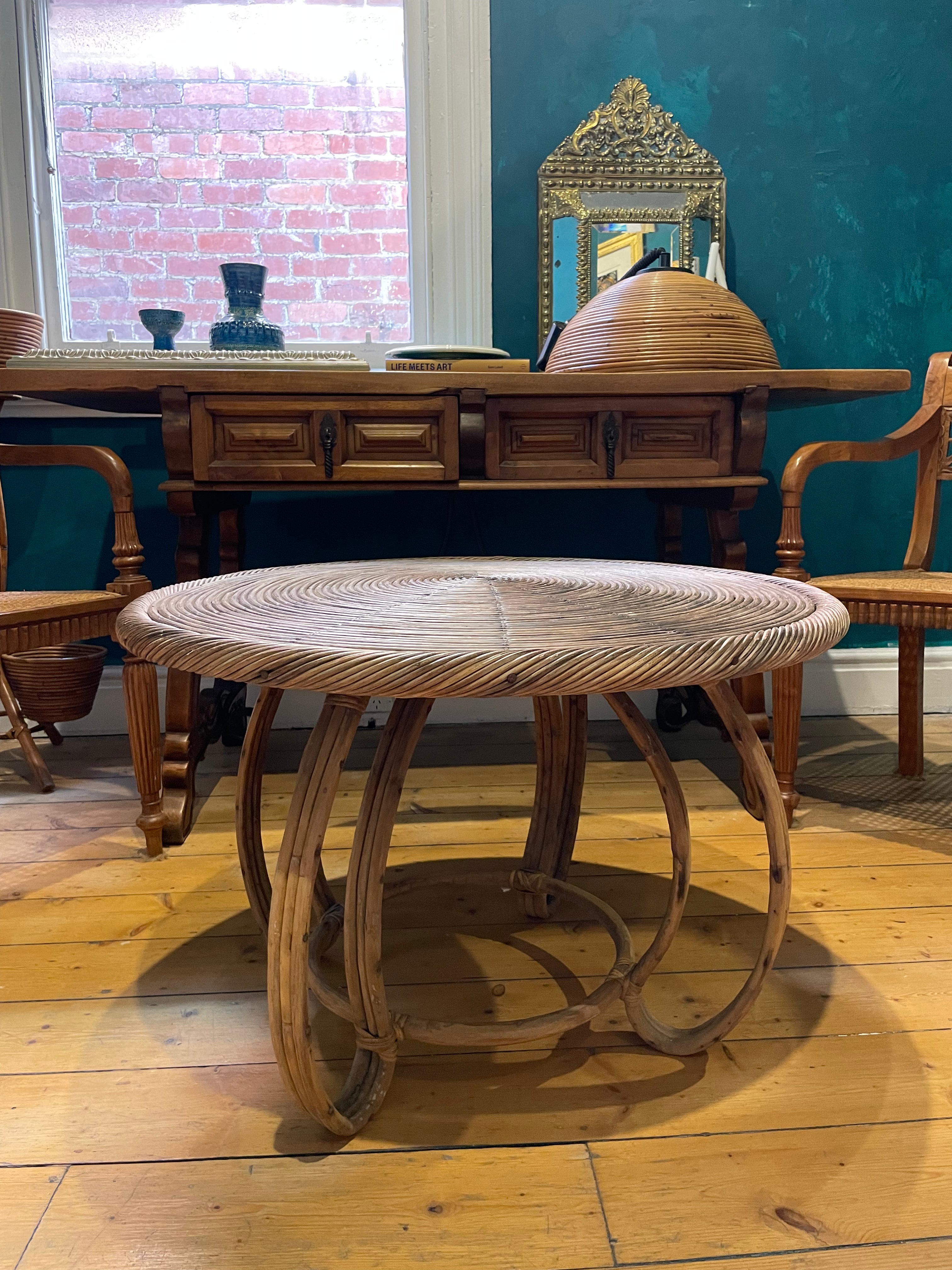 Round Italian Bamboo Coffee
Table