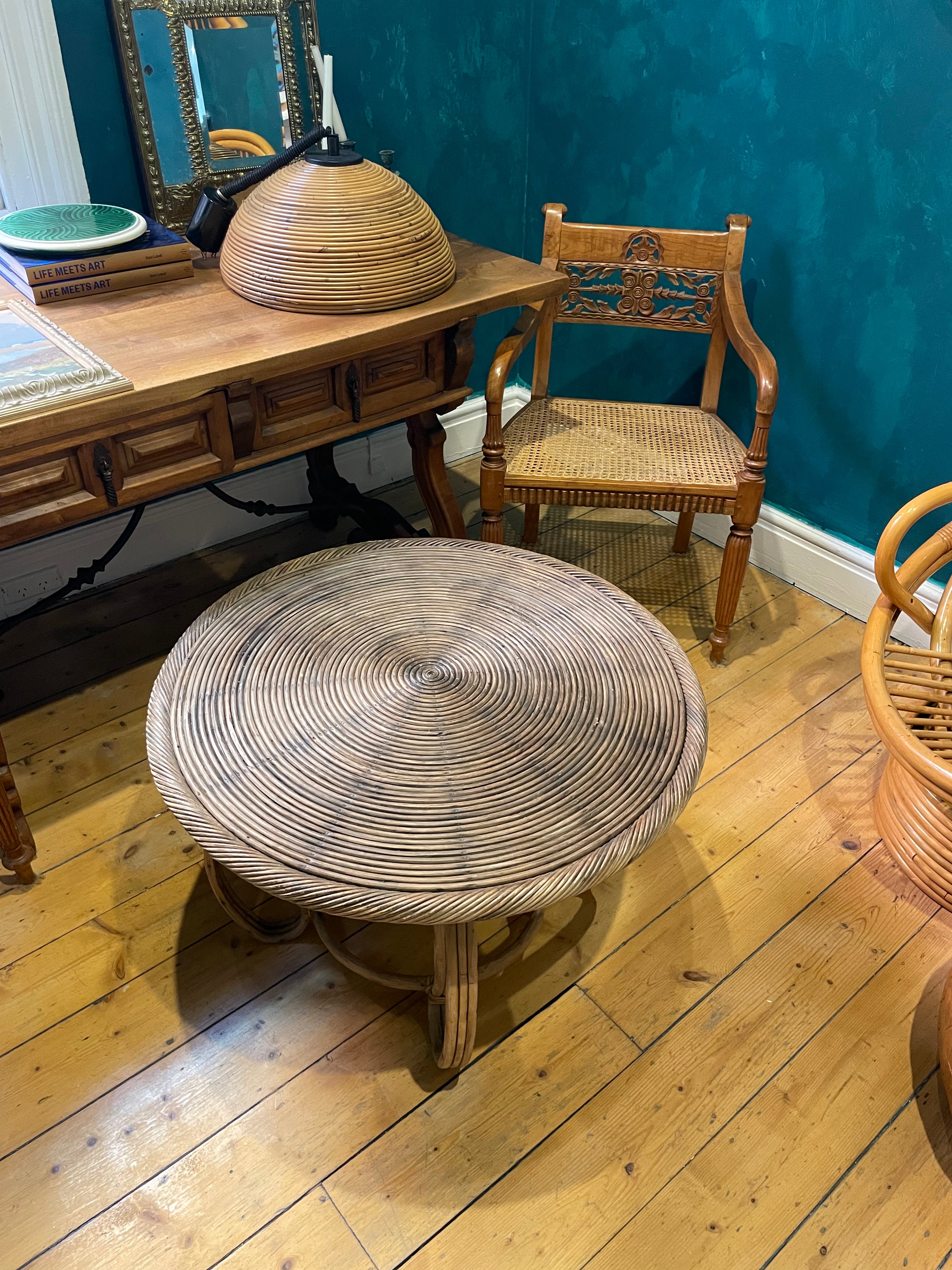 Round Italian Bamboo Coffee
Table